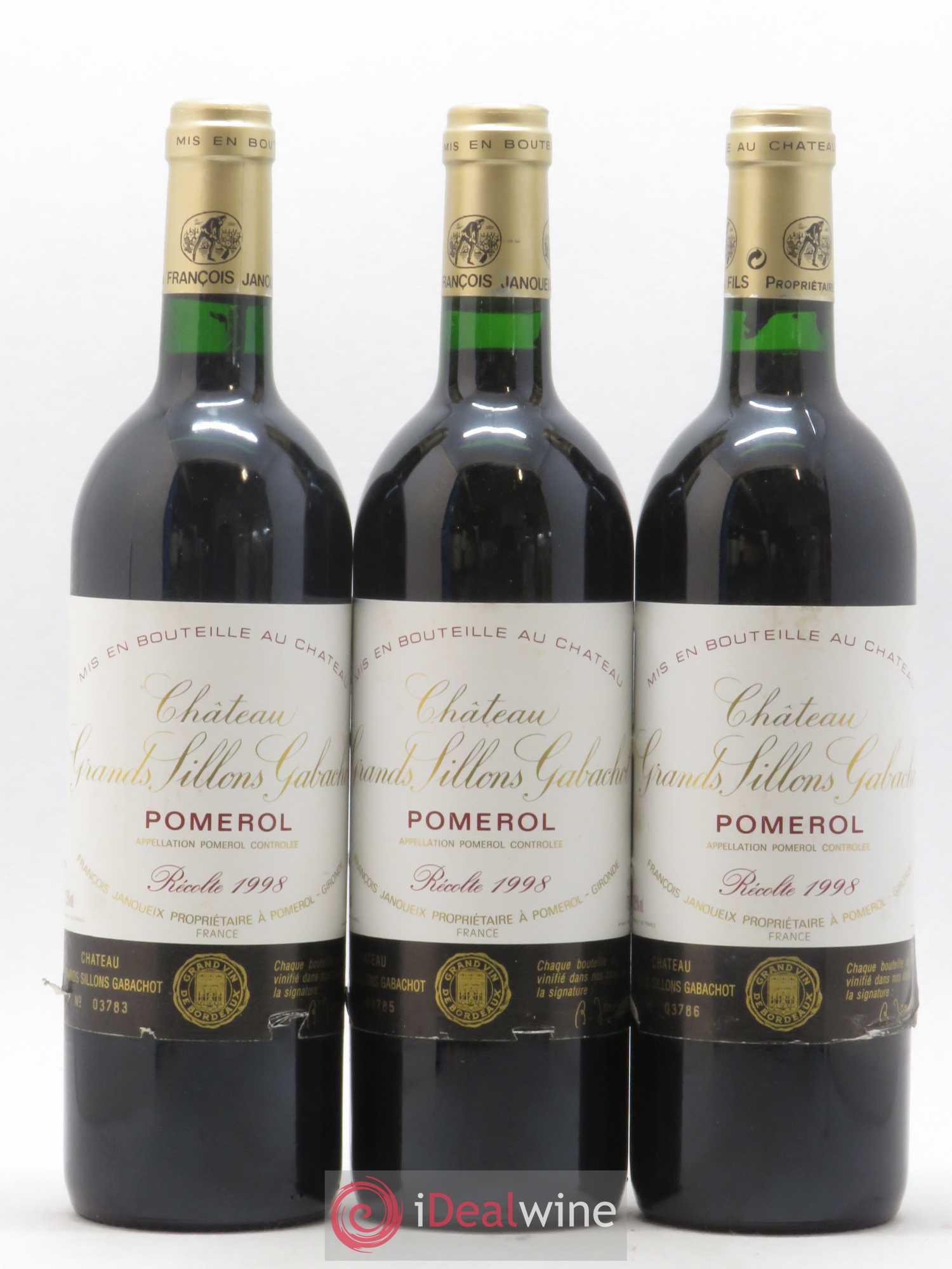 Château Les Grands Sillons 1998 - Lot de 12 bouteilles - 1