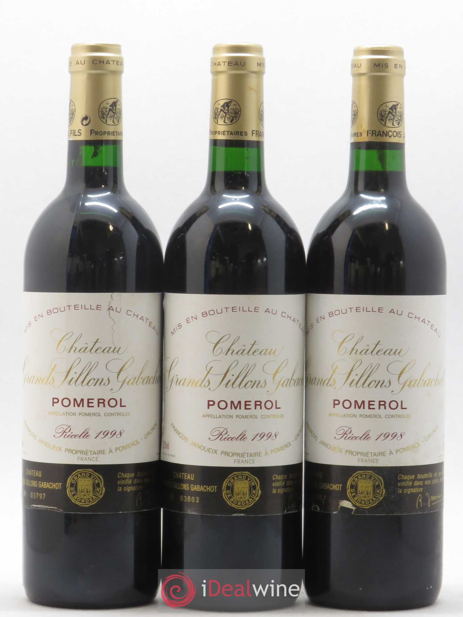 Château Les Grands Sillons 1998 - Lot de 12 bouteilles - 4