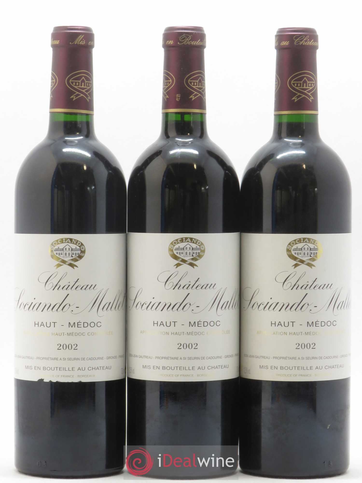 Château Sociando Mallet 2002 - Lot de 12 bouteilles - 3