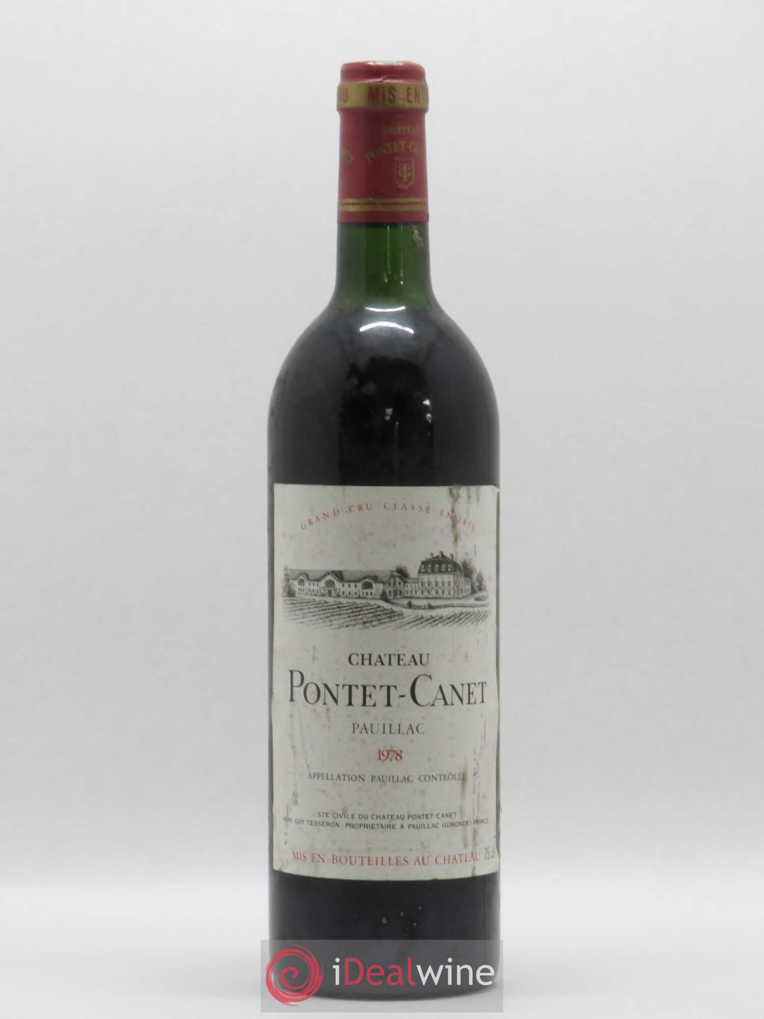 Château Pontet Canet 5ème Grand Cru Classé 1978 - Lot de 1 bouteille - 0