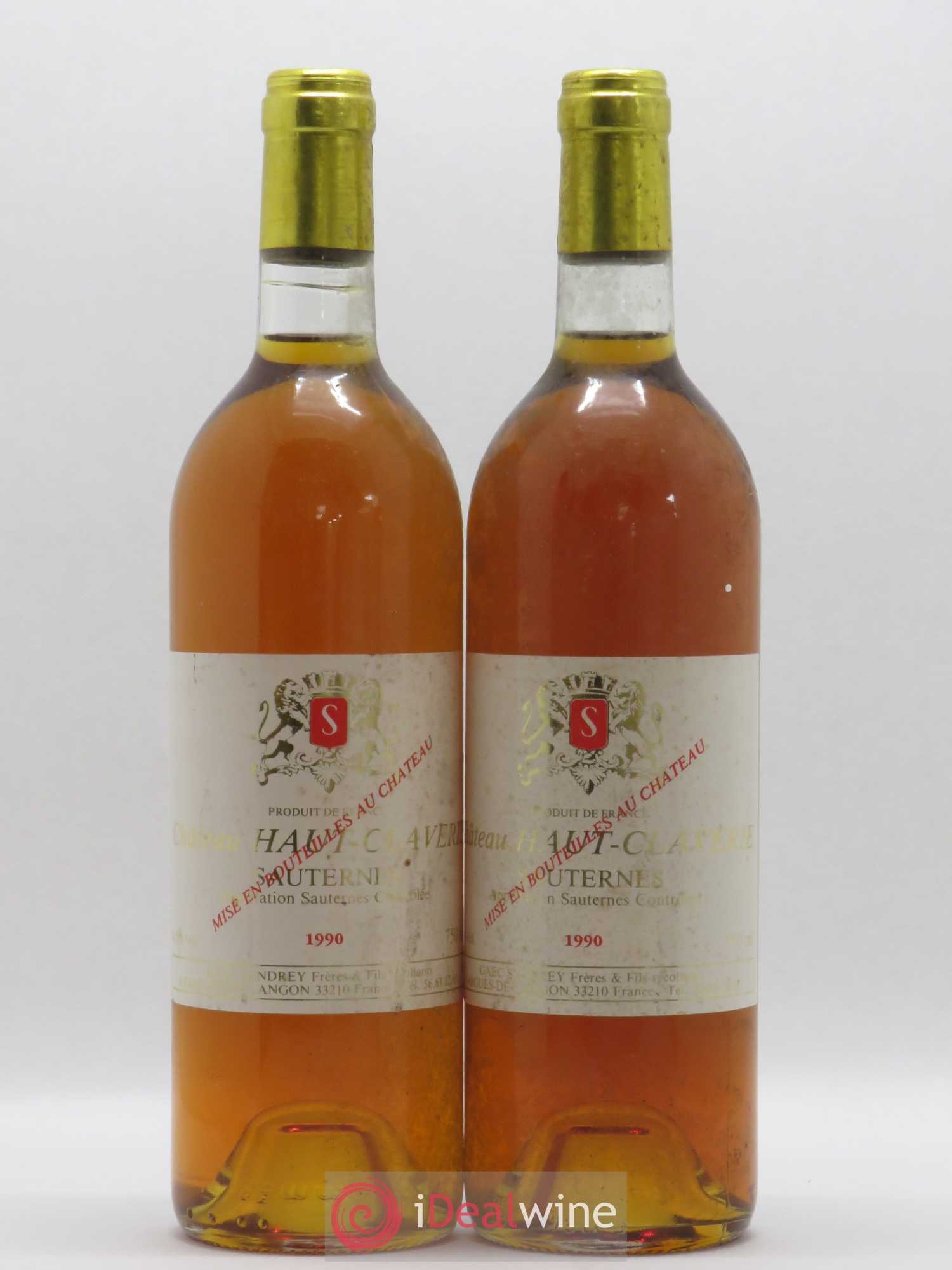 Château Haut-Claverie 1990 - Lotto di 2 bottiglie - 0