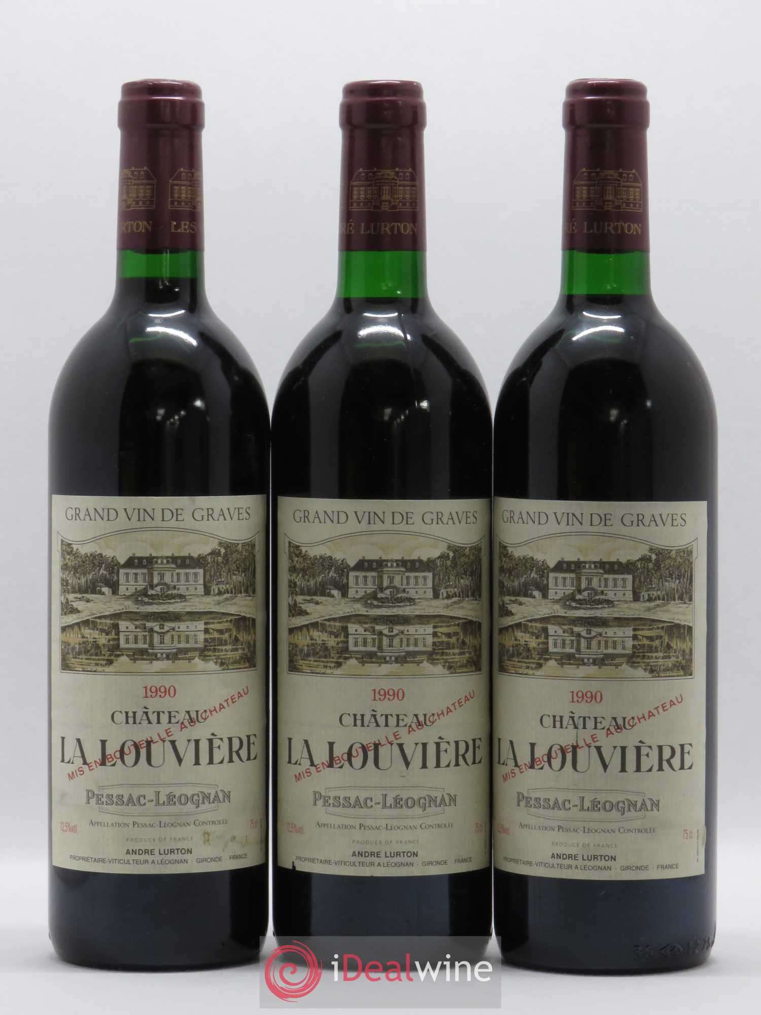 Château la Louvière 1990 - Lot de 6 bouteilles - 2