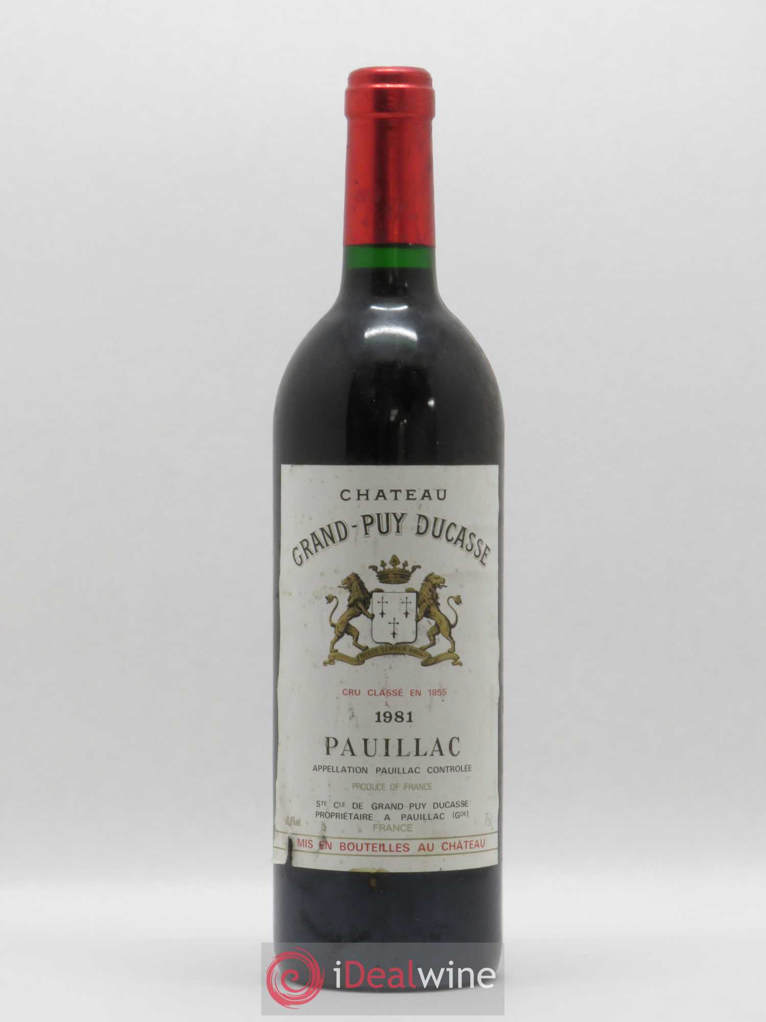 Château Grand Puy Ducasse 5ème Grand Cru Classé 1981 - Lot de 1 bouteille - 0