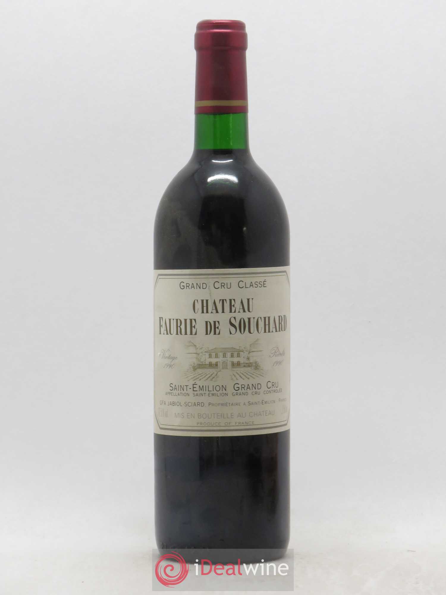 Château Faurie de Souchard Grand Cru Classé 1990 - Lot de 1 bouteille - 0