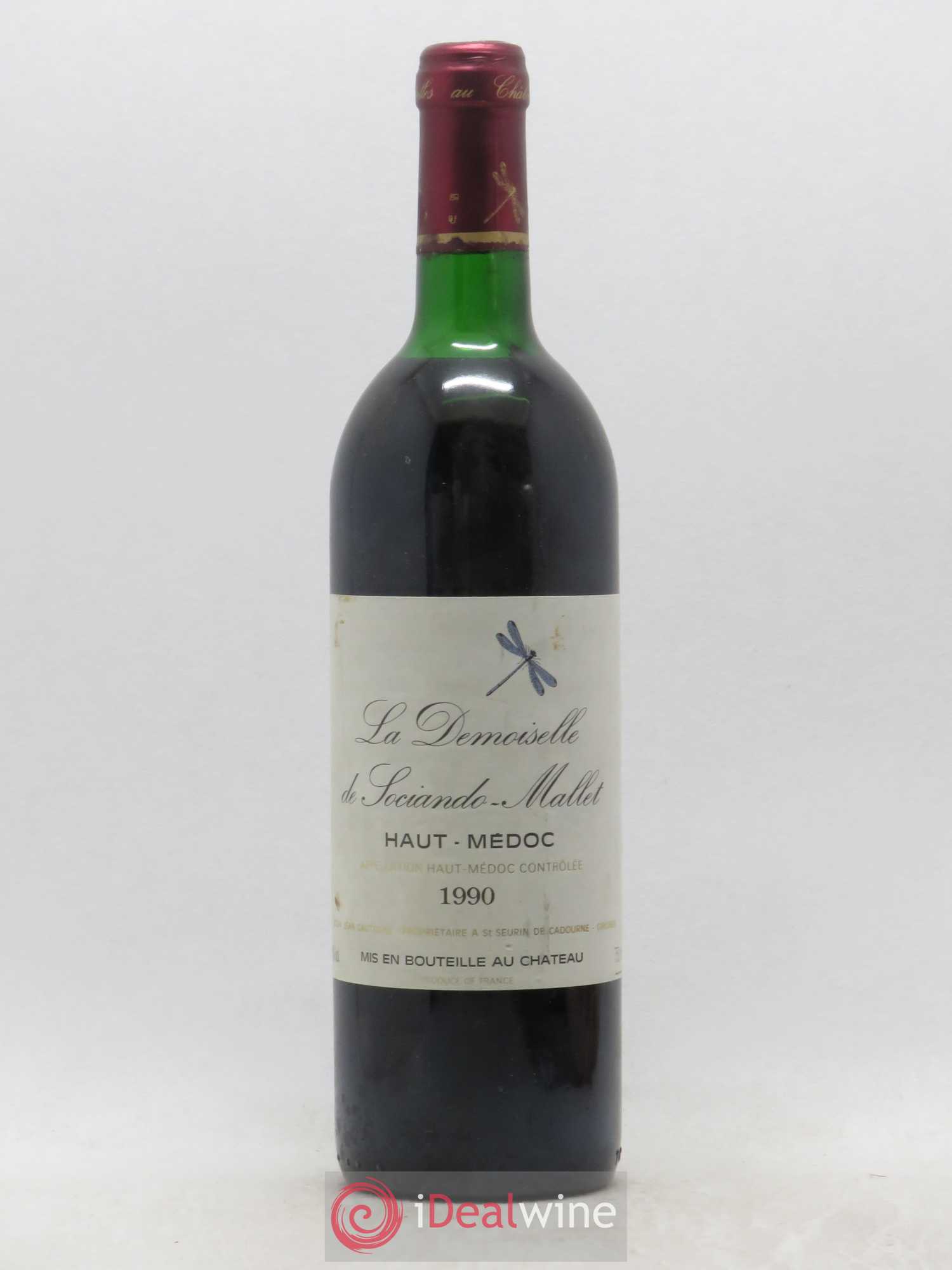 Demoiselle de Sociando Mallet Second Vin 1990 - Lot de 1 bouteille - 0