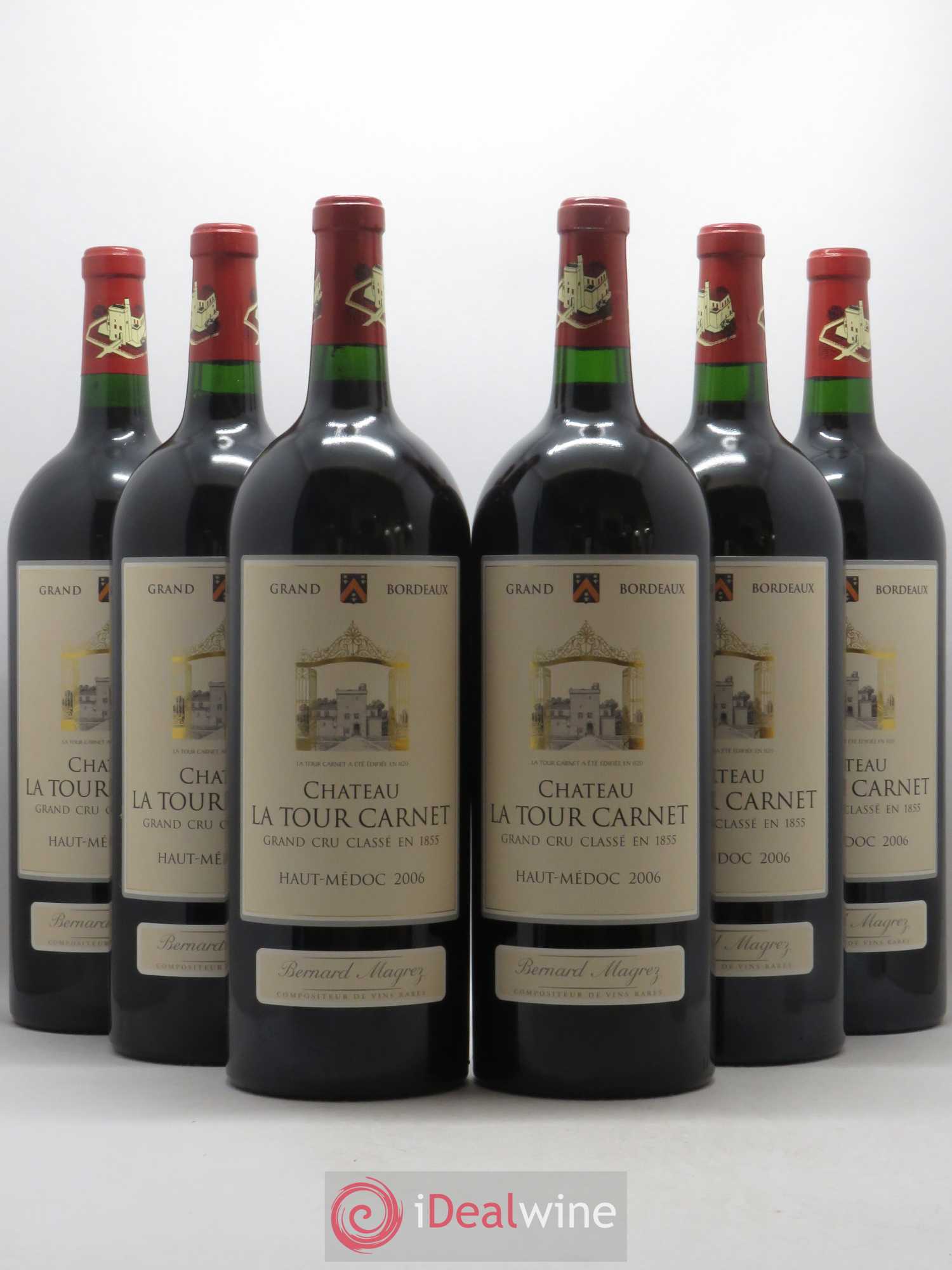 Château la Tour Carnet 4ème Grand Cru Classé 2006 - Lot de 6 magnums - 0
