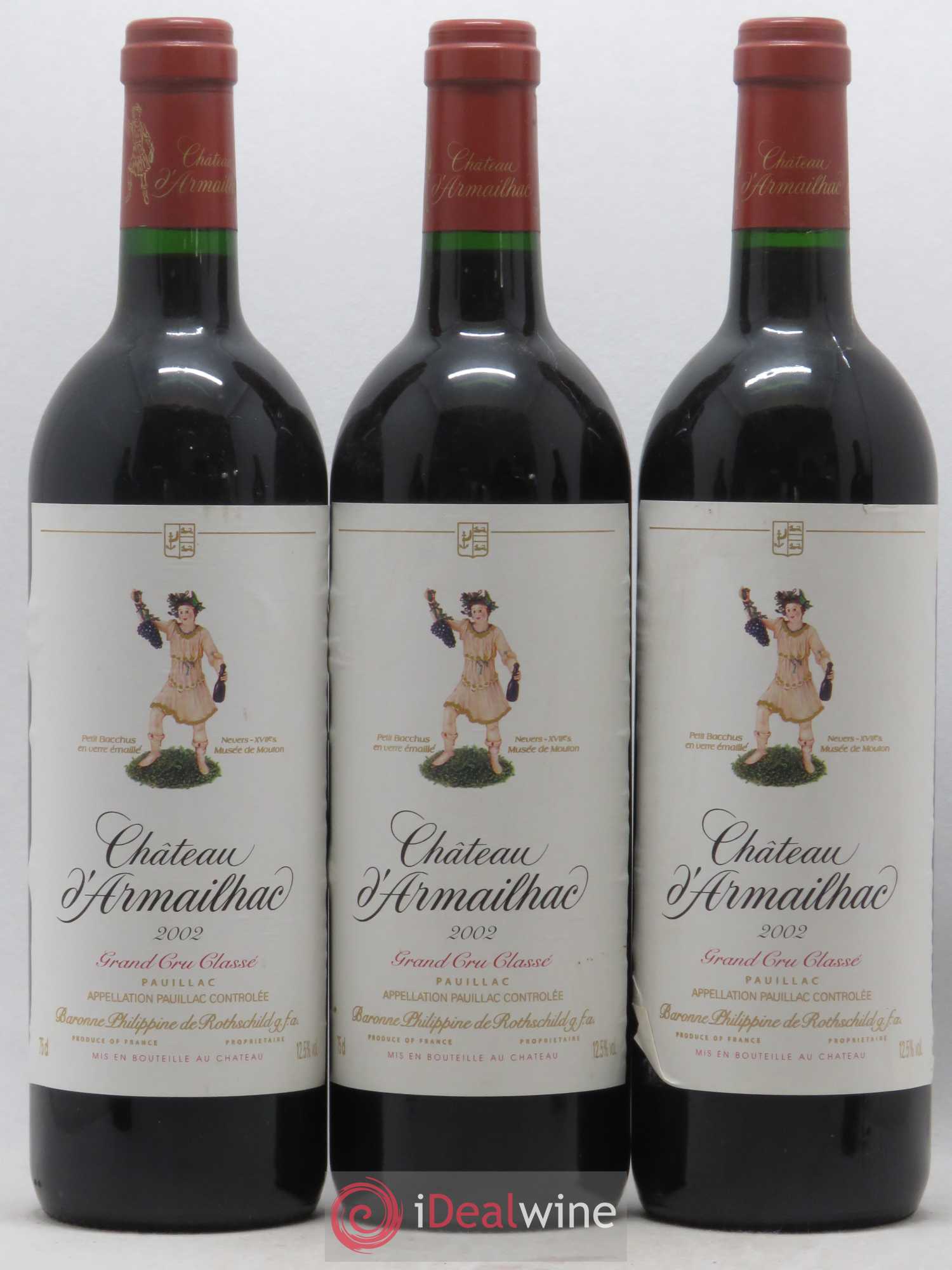 Château d' Armailhac - Mouton Baron(ne) Philippe 5ème Grand Cru Classé 2002 - Lot de 6 bouteilles - 2