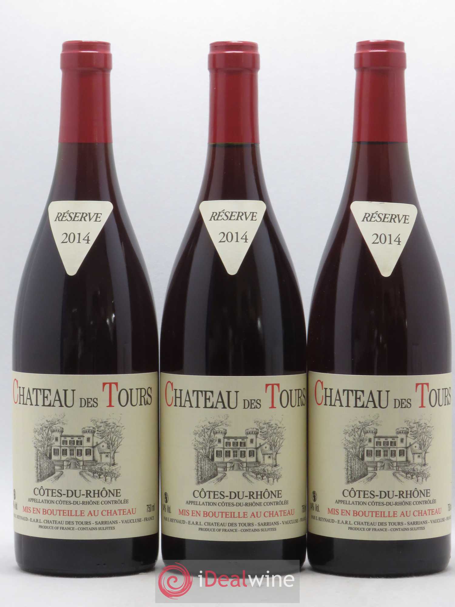 Côtes-du-Rhône Château des Tours Emmanuel Reynaud 2014 - Lot de 3 bouteilles - 0