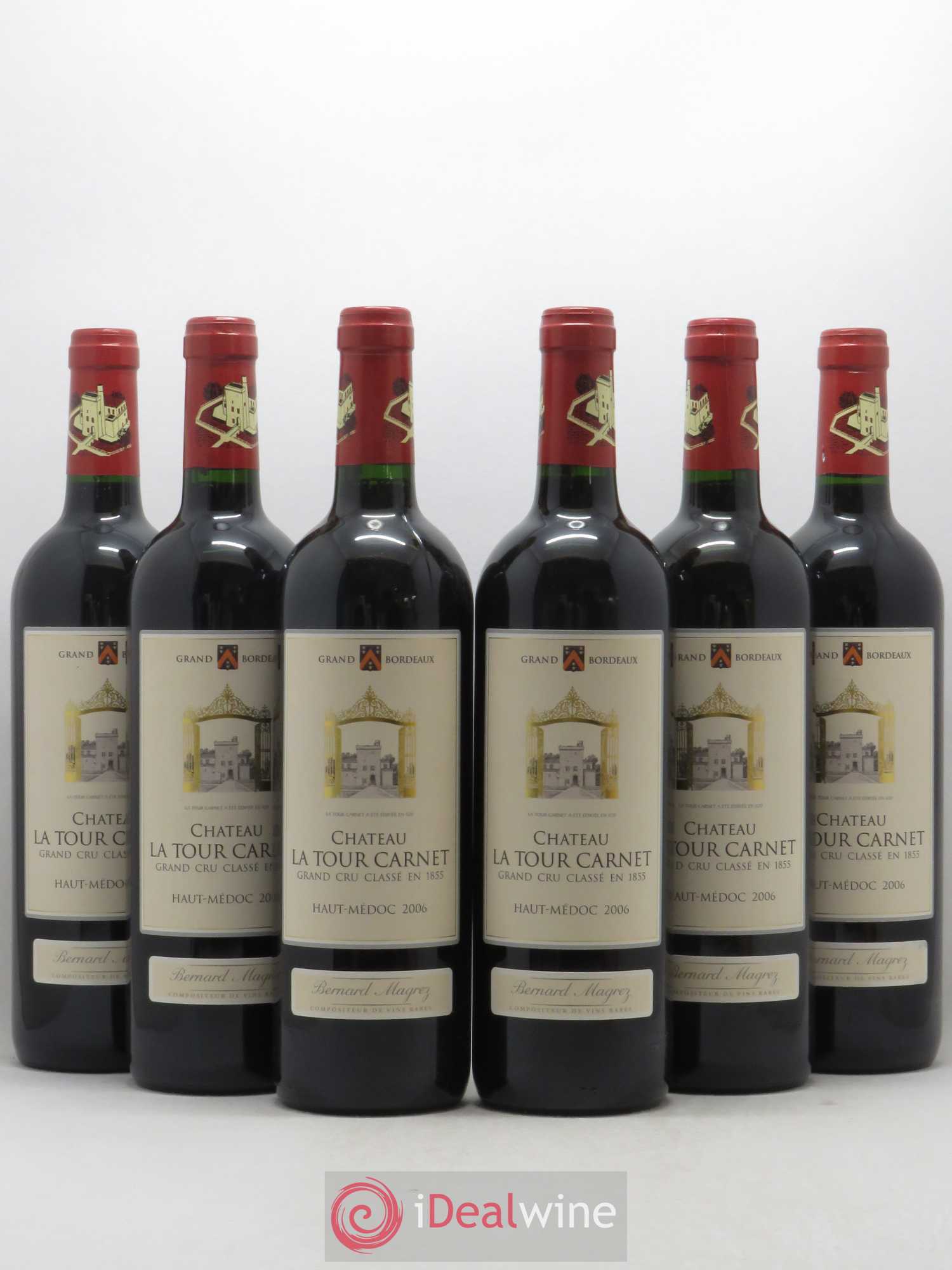 Château la Tour Carnet 4ème Grand Cru Classé 2006 - Lot de 6 bouteilles - 0