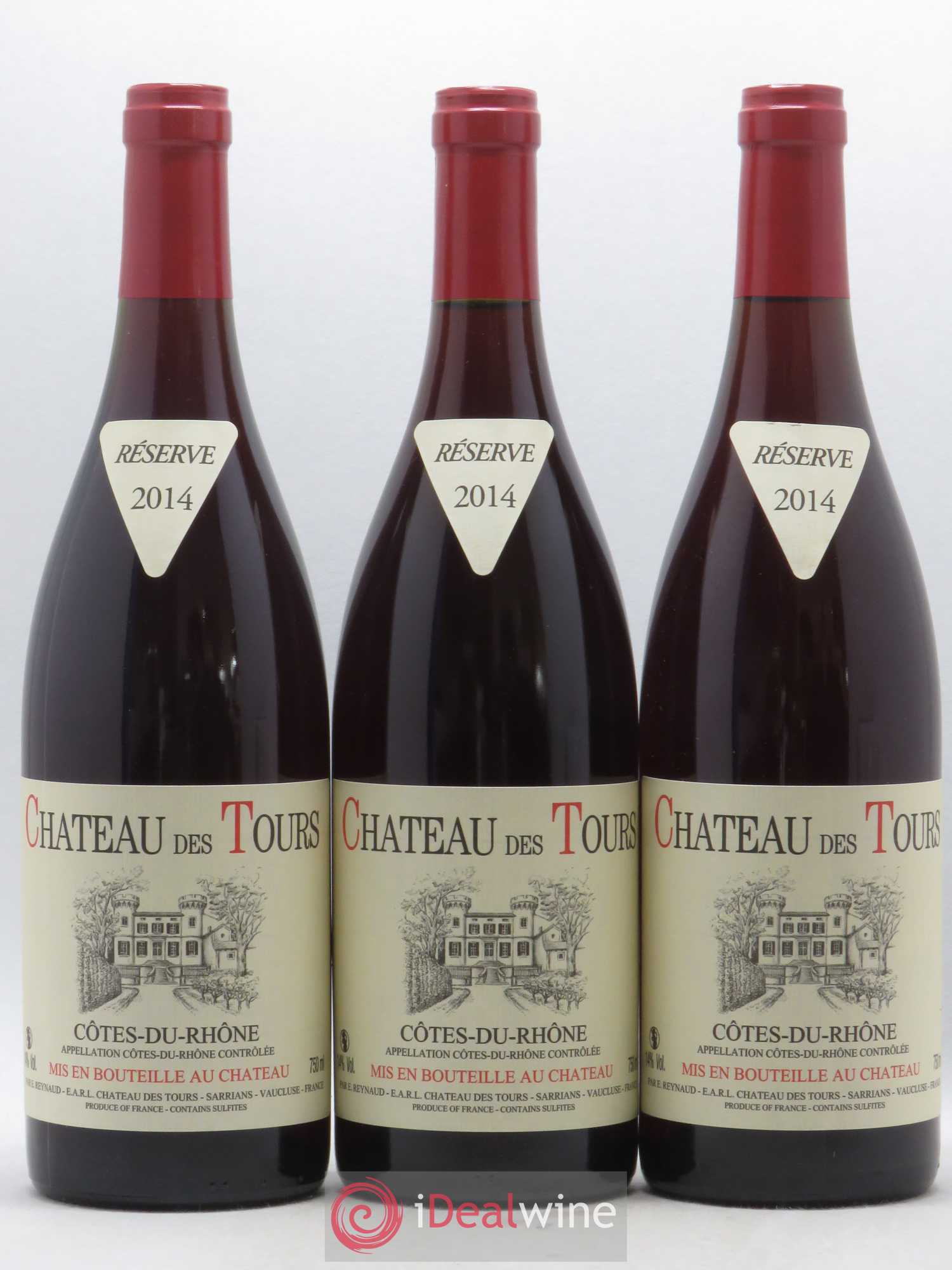 Côtes-du-Rhône Château des Tours Emmanuel Reynaud 2014 - Lot de 3 bouteilles - 0