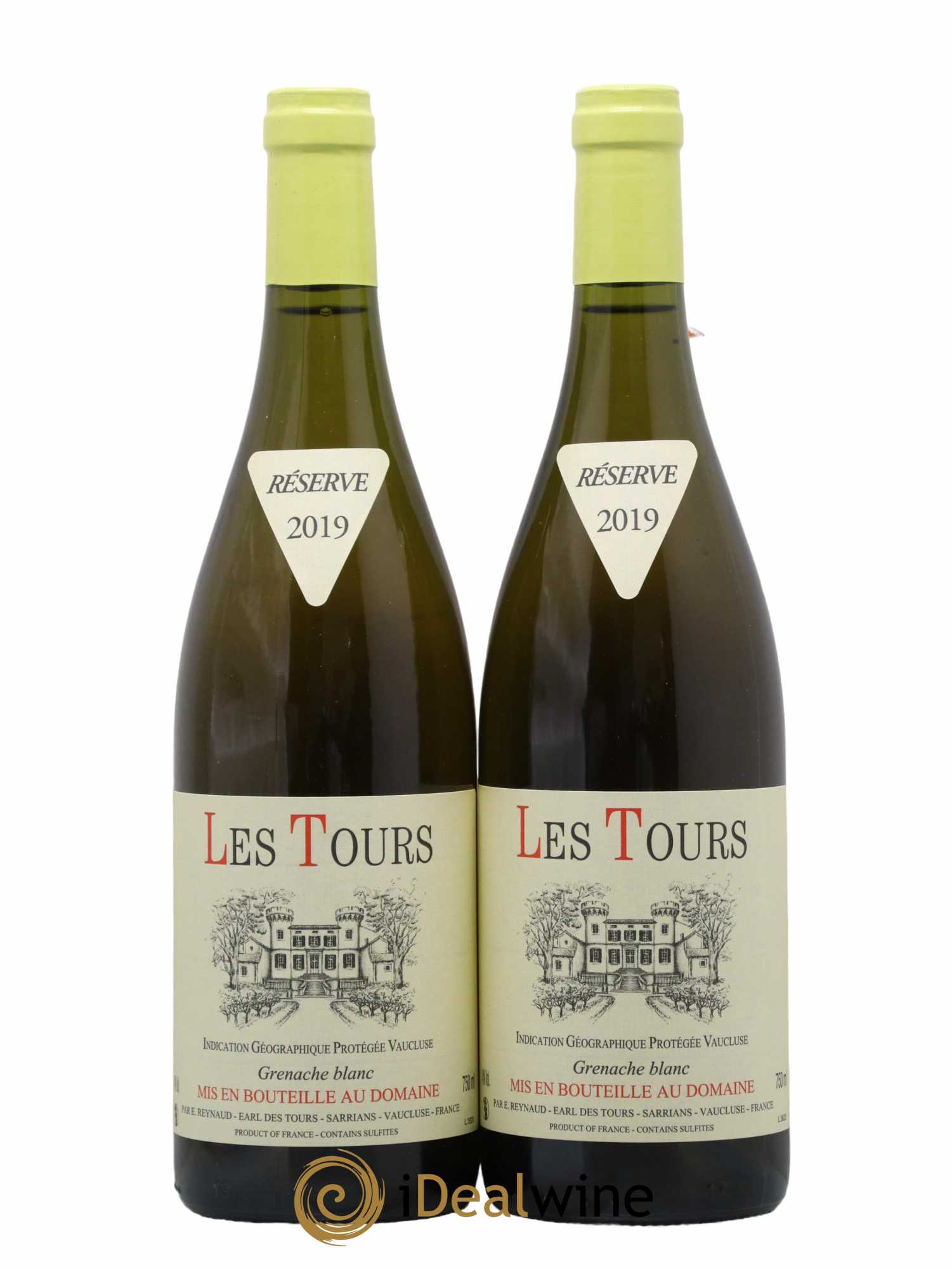 Vaucluse (Vin de Pays de Vaucluse) Les Tours Grenache Blanc Emmanuel Reynaud 2019 - Lot de 2 bouteilles - 0