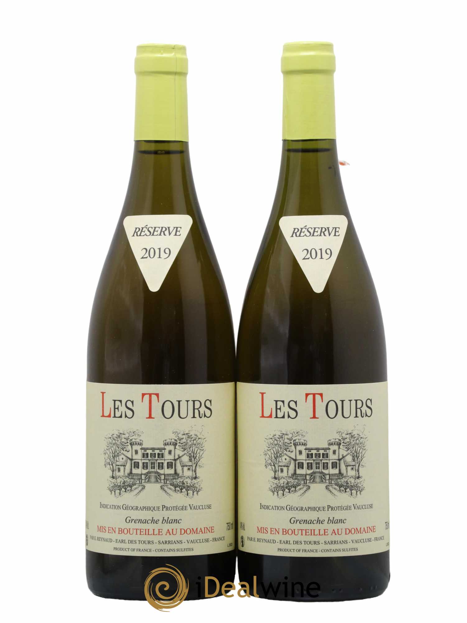 Vaucluse (Vin de Pays de Vaucluse) Les Tours Grenache Blanc Emmanuel Reynaud 2019 - Lot de 2 bouteilles - 0