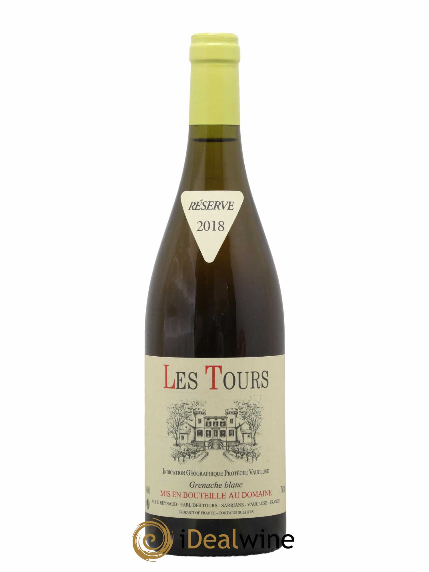 Vaucluse (Vin de Pays de Vaucluse) Les Tours Grenache Blanc Emmanuel Reynaud 2018 - Lot de 1 bouteille - 0
