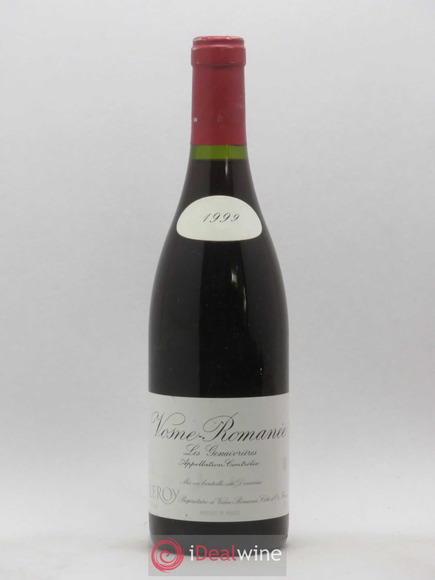 Vosne-Romanée Les Genaivrières Leroy (Domaine) 1999 - Lot de 1 bouteille - 0