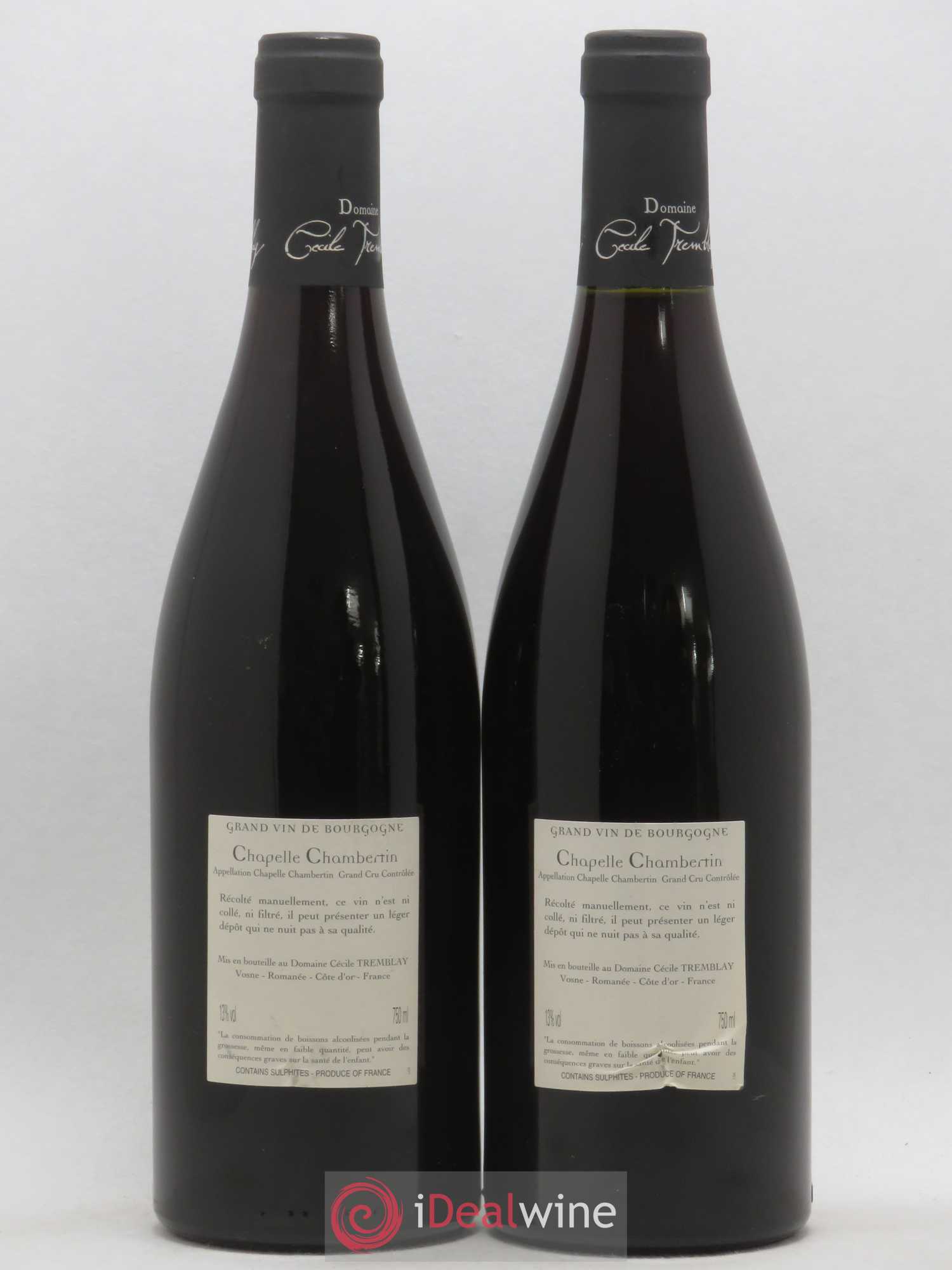 Chapelle-Chambertin Grand Cru Cécile Tremblay 2009 - Lot de 2 bouteilles - 1