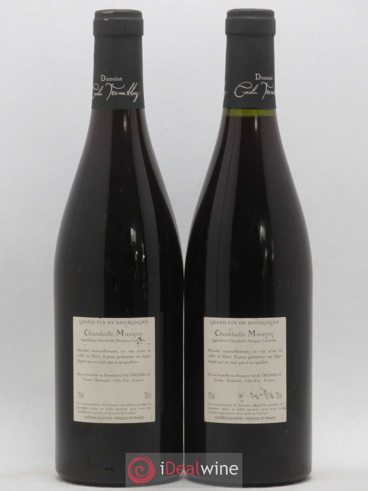 Chambolle-Musigny Les Cabottes Cécile Tremblay 2009 - Lot de 2 bouteilles - 1