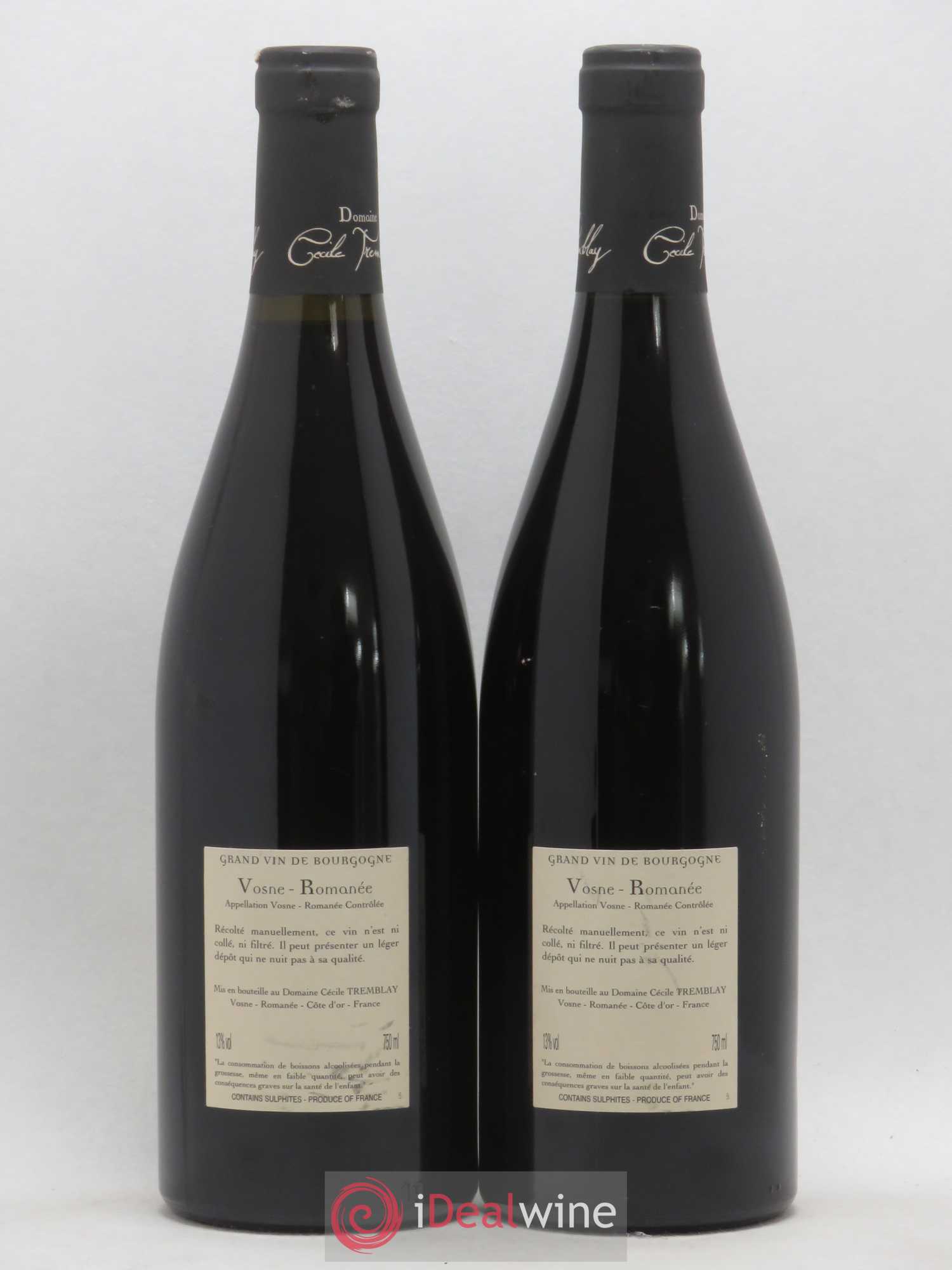 Vosne-Romanée Vieilles Vignes Cécile Tremblay 2010 - Lot de 2 bouteilles - 1