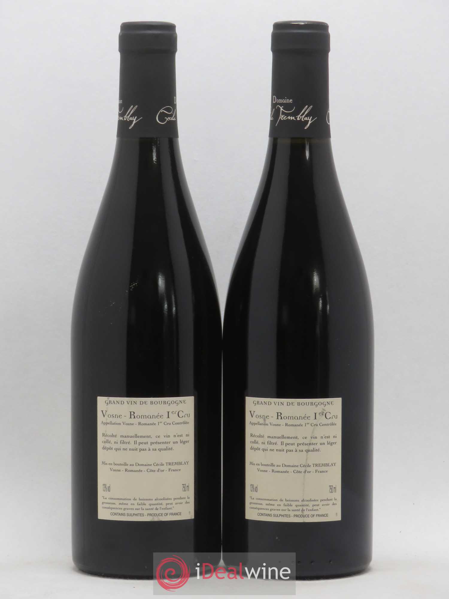 Vosne-Romanée 1er Cru Les Beaumonts (ou Beaux Monts) Cécile Tremblay 2010 - Lot de 2 bouteilles - 1