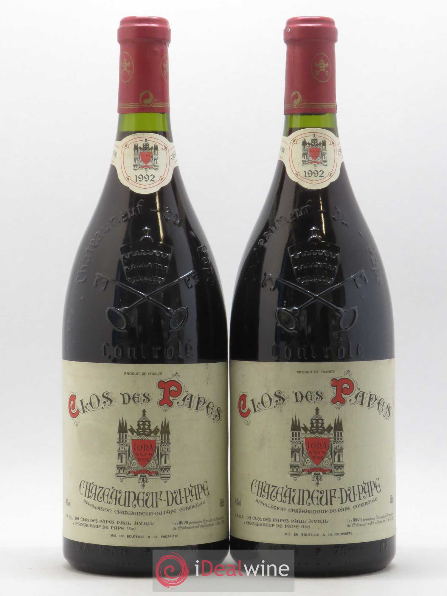 Châteauneuf-du-Pape Clos des Papes - Paul Avril 1992 - Lot de 2 magnums - 0