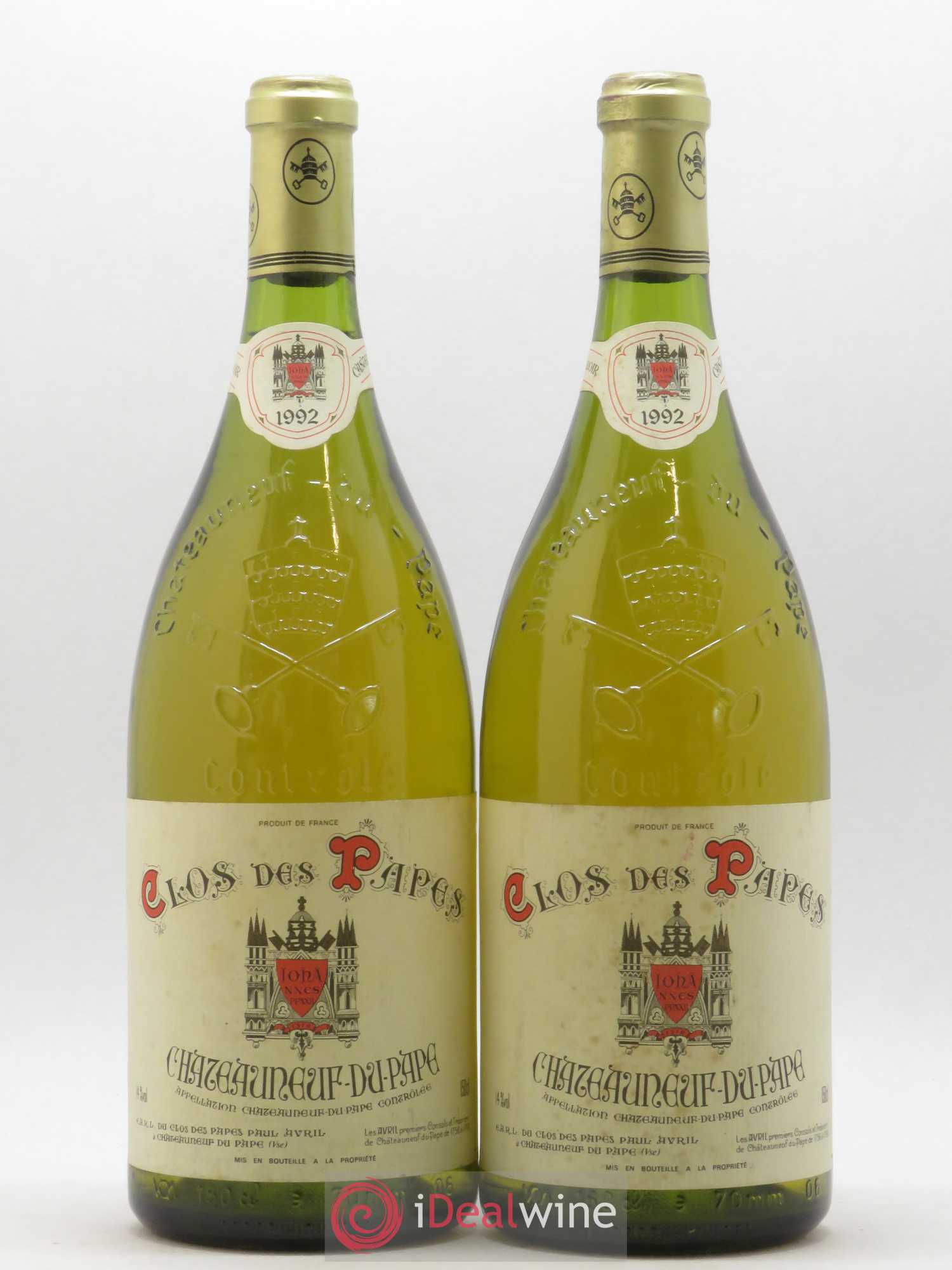 Châteauneuf-du-Pape Clos des Papes - Paul Avril 1992 - Lot de 2 magnums - 0
