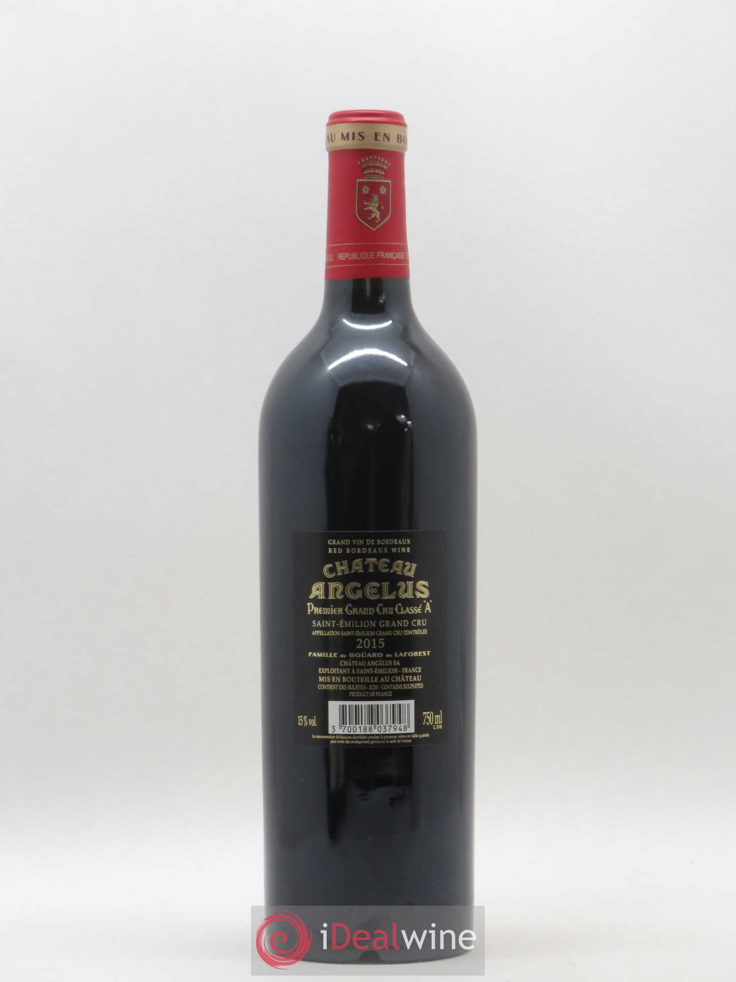 Château Angélus 1er Grand Cru Classé A 2015 - Lot de 1 bouteille - 1