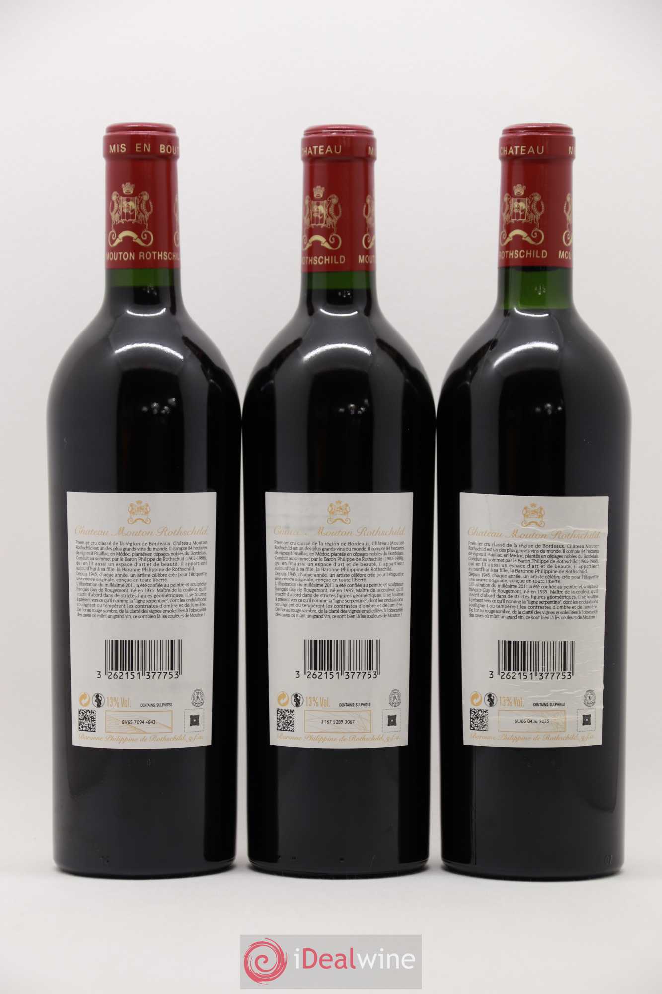Château Mouton Rothschild 1er Grand Cru Classé 2011 - Lot de 6 bouteilles - 3