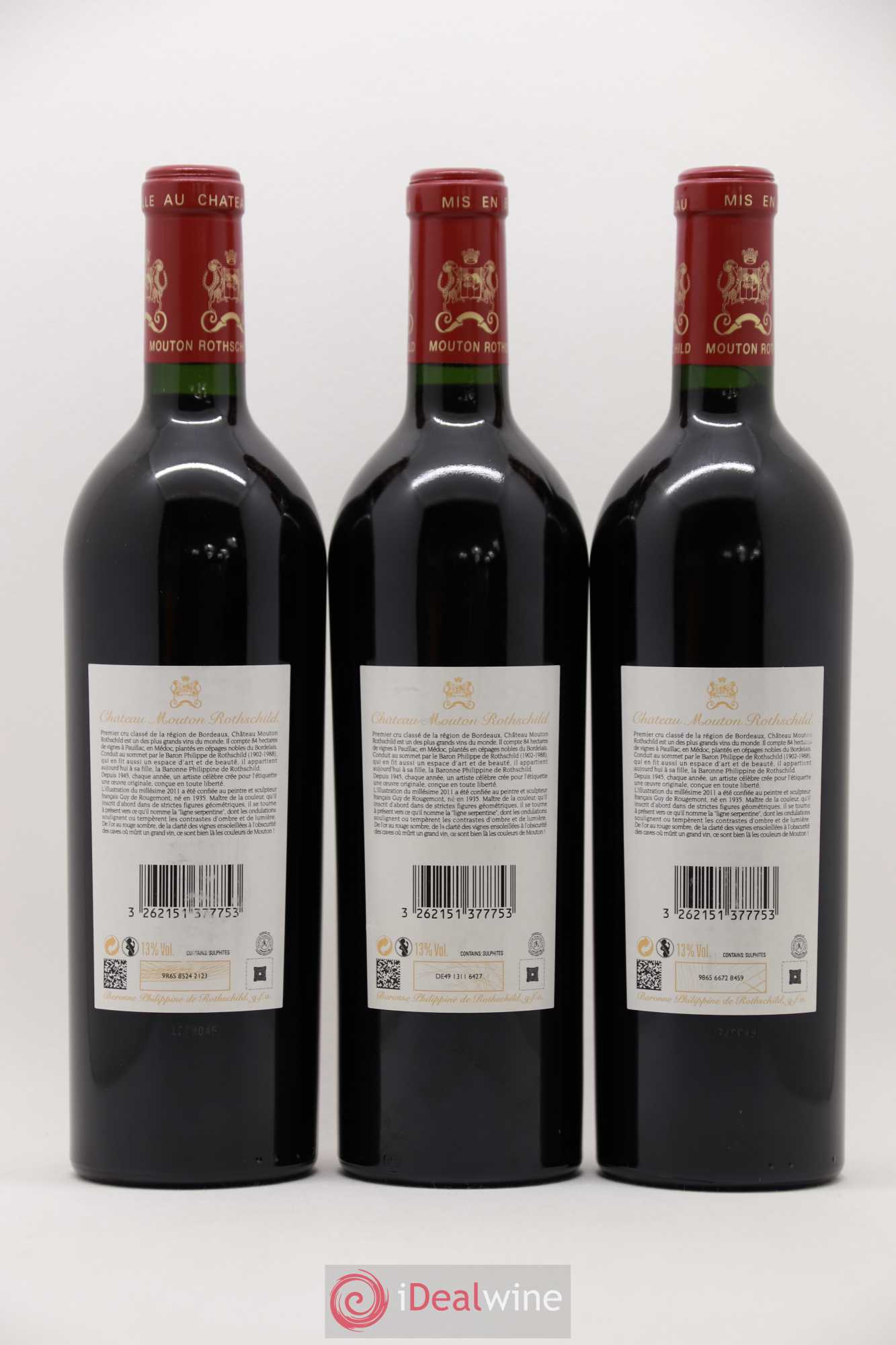 Château Mouton Rothschild 1er Grand Cru Classé 2011 - Lot de 6 bouteilles - 4