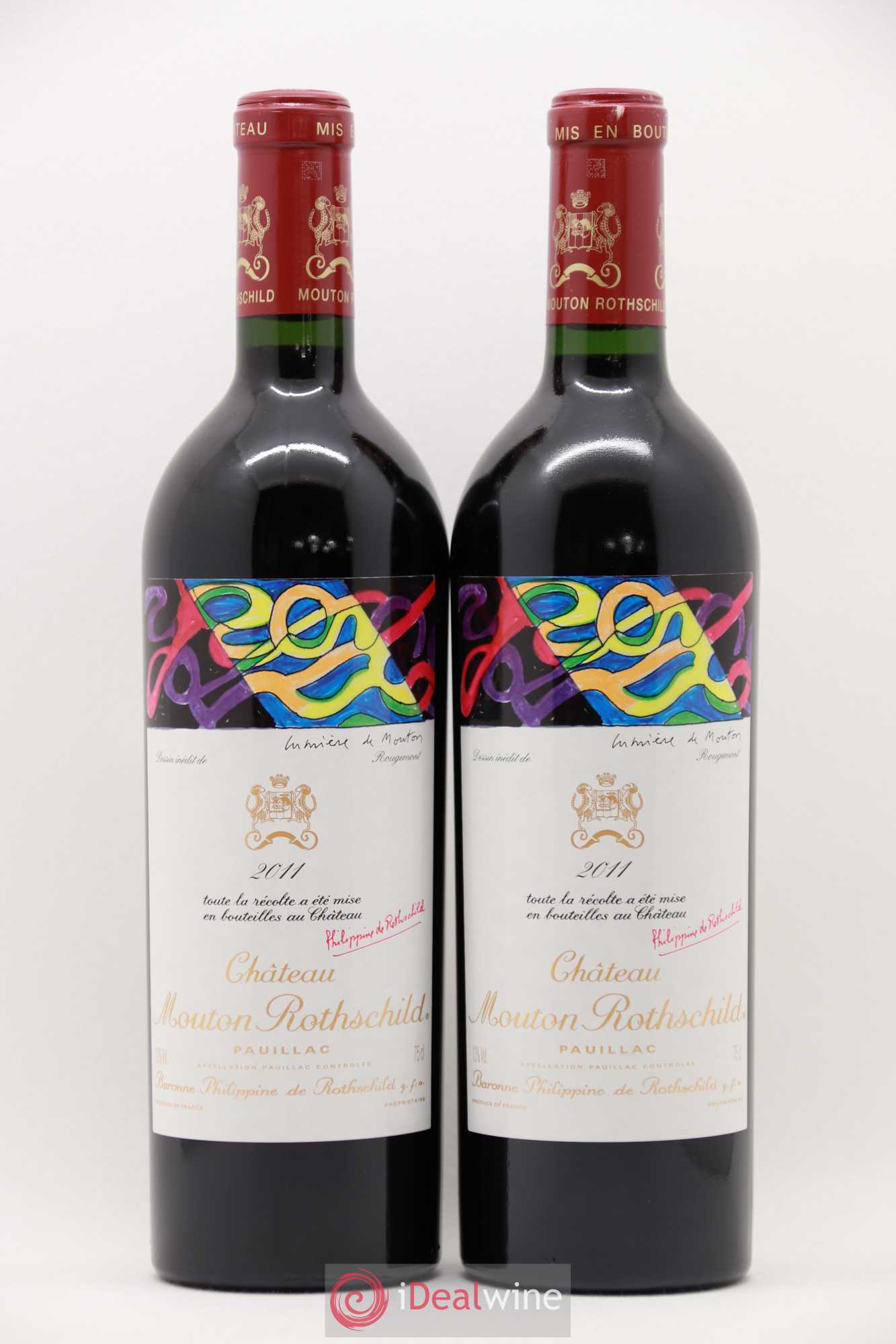 Château Mouton Rothschild 1er Grand Cru Classé 2011 - Lot de 2 bouteilles - 0
