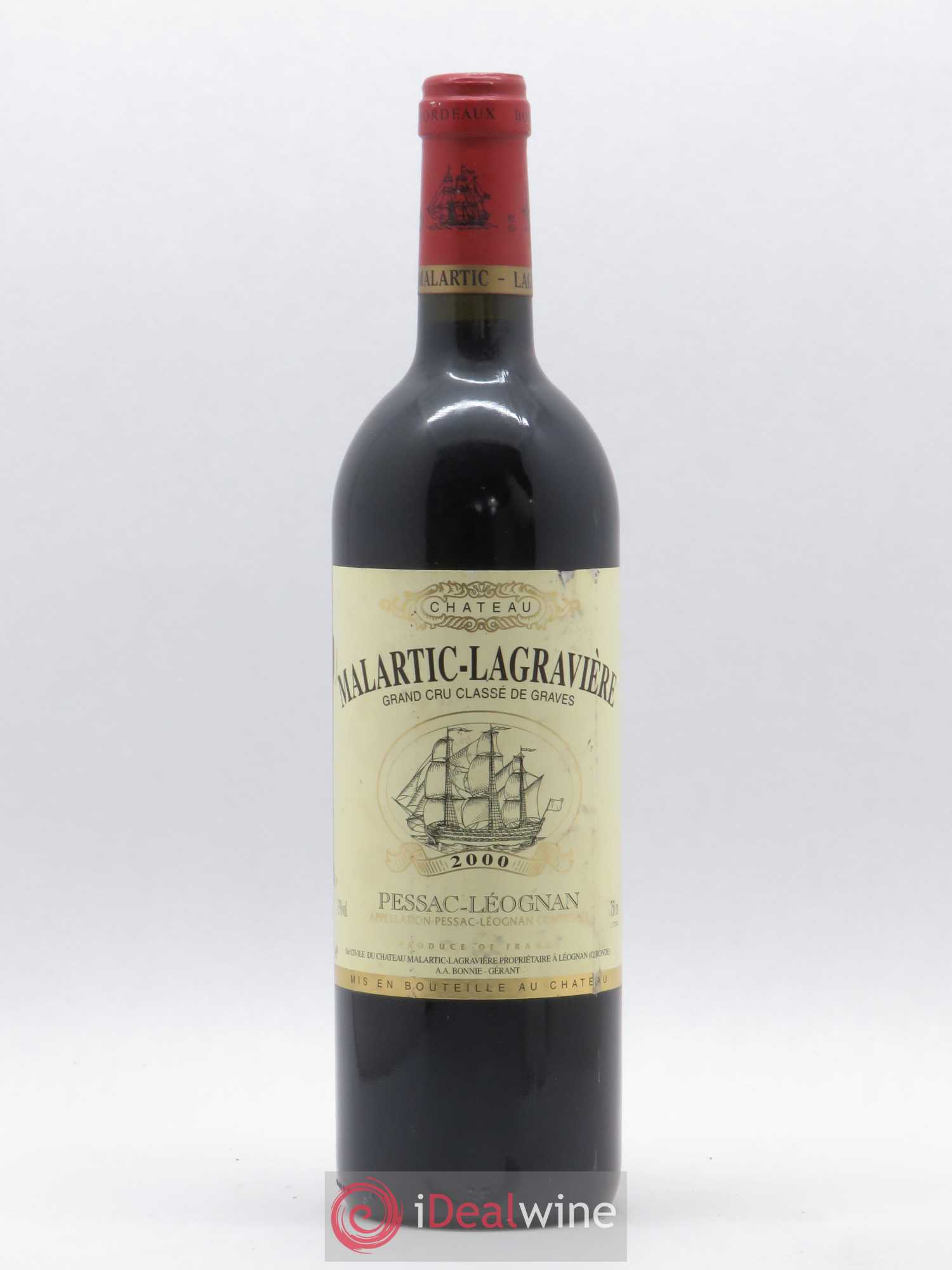 Château Malartic-Lagravière Cru Classé de Graves 2000 - Lot de 1 bouteille - 0