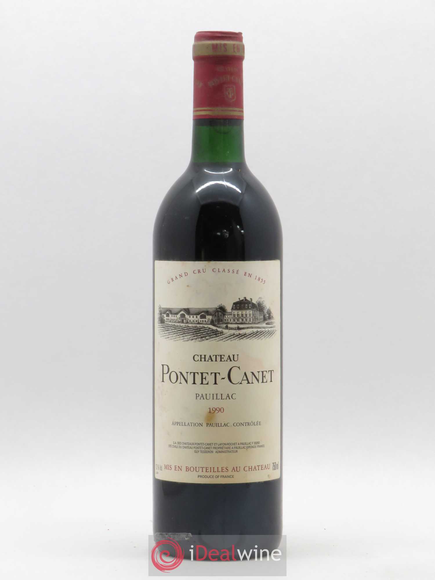 Château Pontet Canet 5ème Grand Cru Classé 1990 - Lot de 1 bouteille - 0
