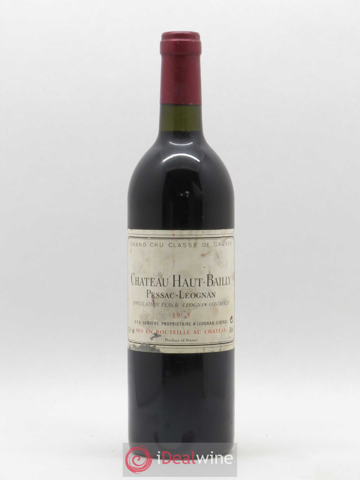 Château Haut-Bailly Cru Classé de Graves 1993 - Lot de 1 bouteille - 0