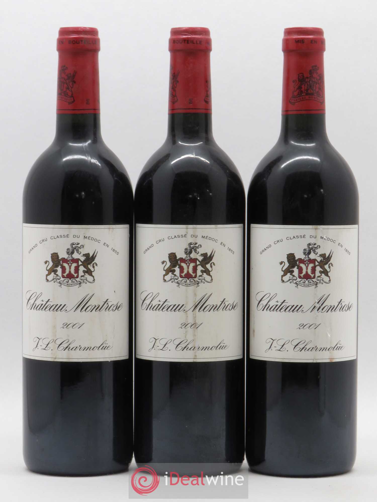 Château Montrose 2ème Grand Cru Classé 2001 - Lot de 3 bouteilles - 0