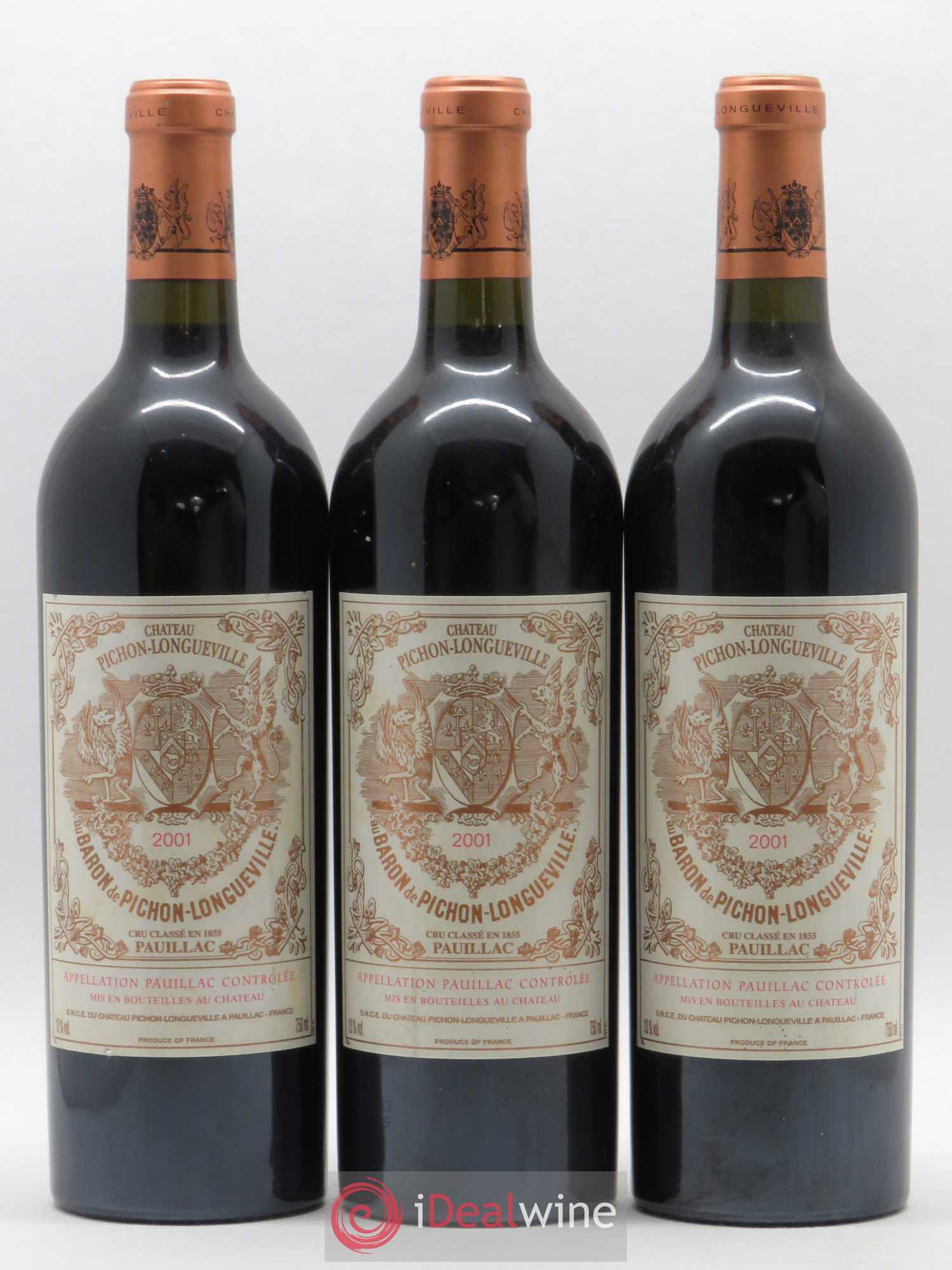 Pichon Longueville Baron 2ème Grand Cru Classé 2001 - Lot de 6 bouteilles - 1