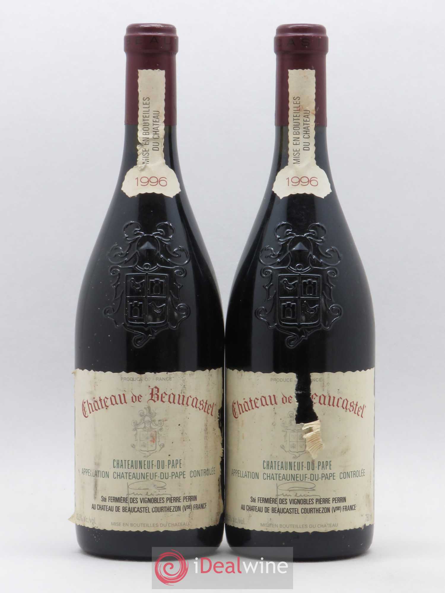 Châteauneuf-du-Pape Château de Beaucastel Famille Perrin 1996 - Lot de 2 bouteilles - 0