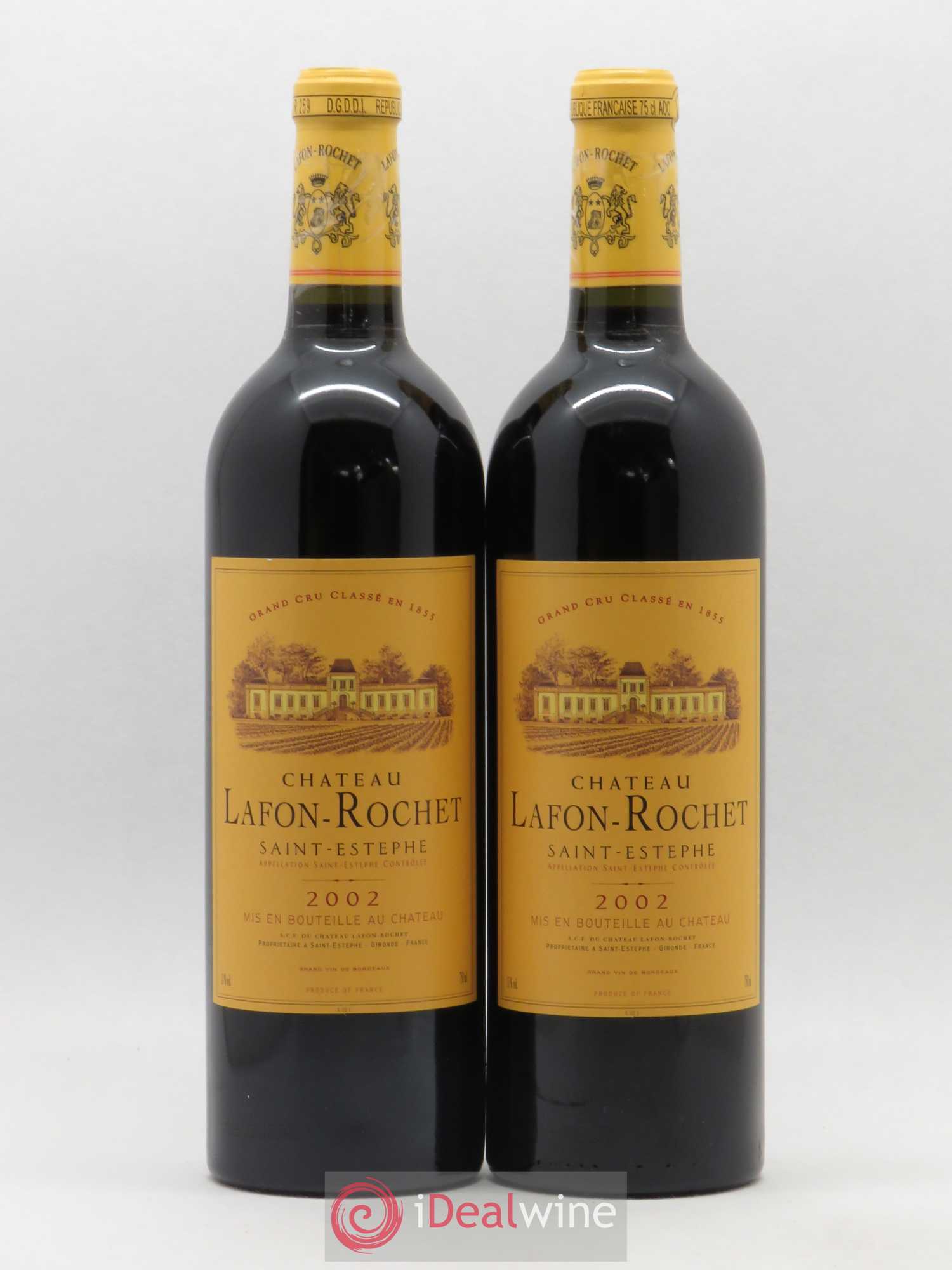Château Lafon Rochet 4ème Grand Cru Classé 2002 - Lot de 2 bouteilles - 0