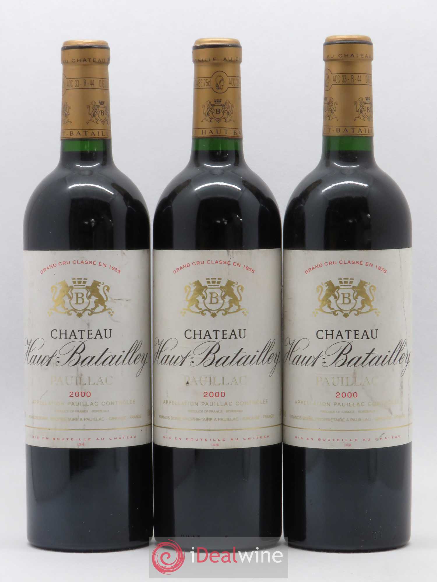 Château Haut Batailley 5ème Grand Cru Classé 2000 - Lot de 3 bouteilles - 0