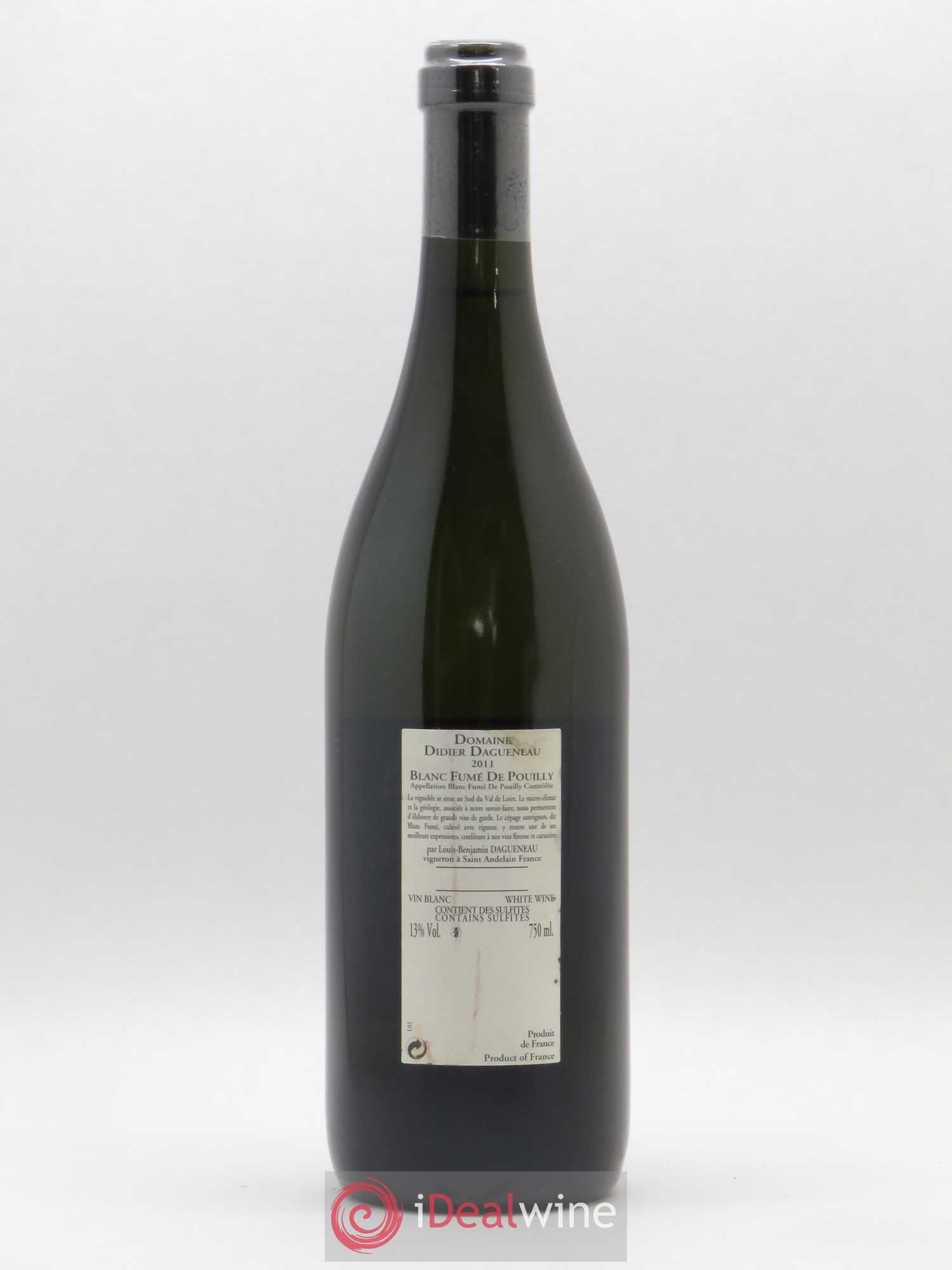 Vin de France (anciennement Pouilly-Fumé) Buisson Renard Dagueneau (Domaine Didier - Louis-Benjamin) 2011 - Lot de 1 bouteille - 1