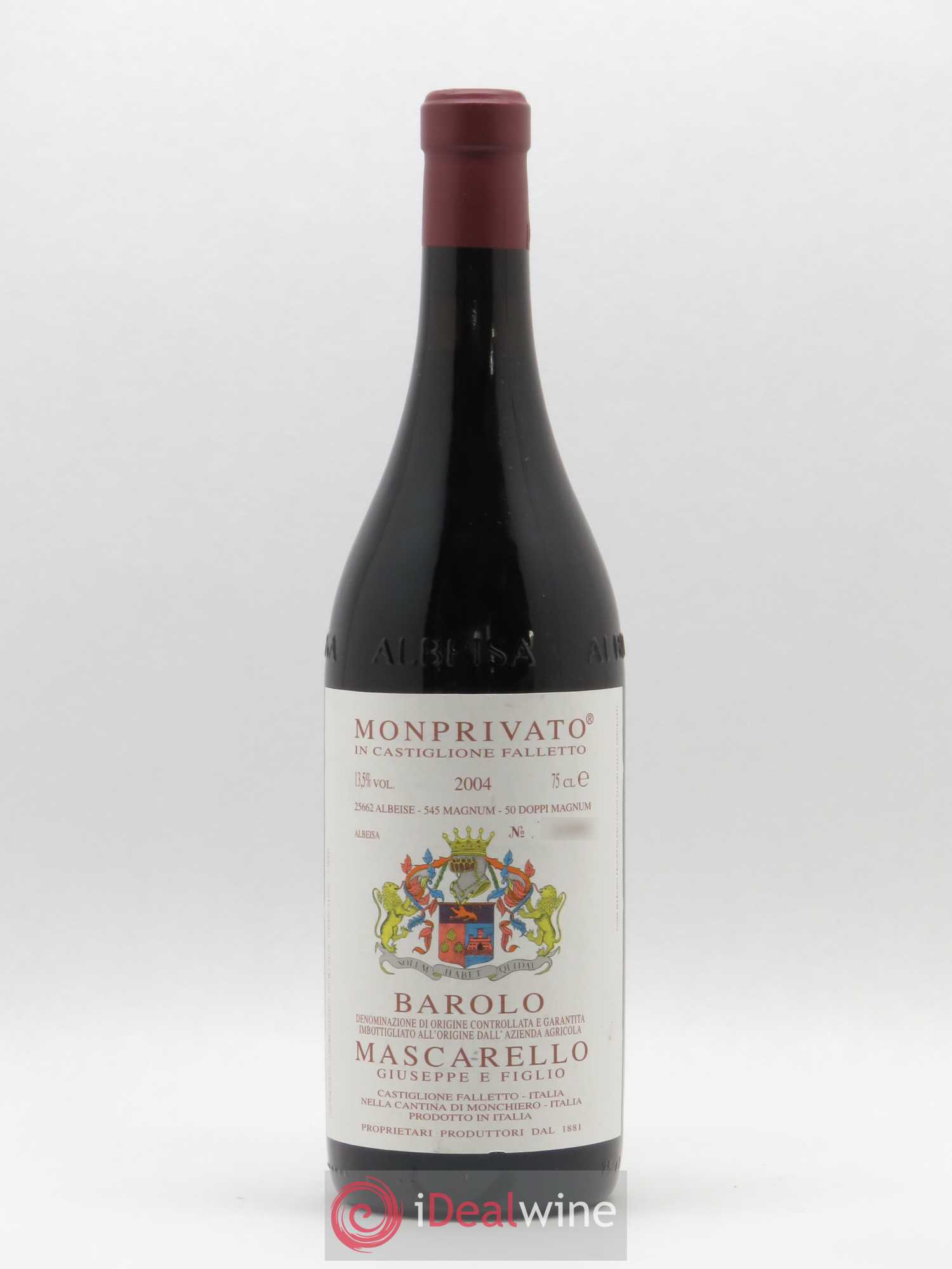 Barolo DOCG Monprivato Giuseppe Mascarello 2004 - Lot de 1 bouteille - 0
