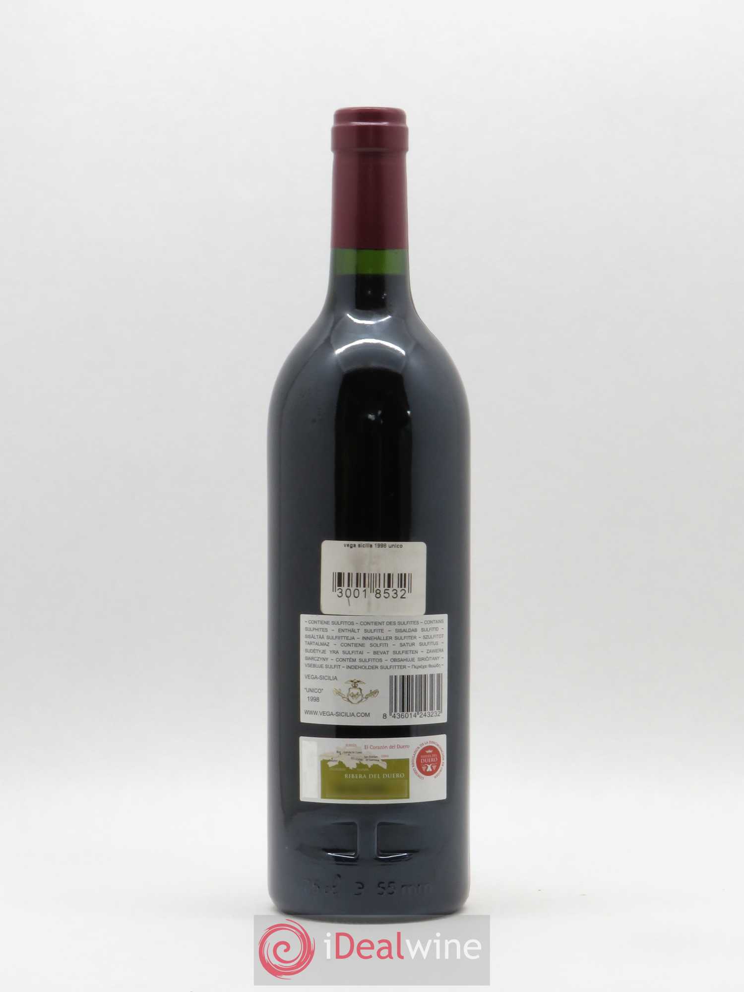 Ribera Del Duero DO Vega Sicilia Unico Famille Alvarez 1998 - Lot de 1 bouteille - 1