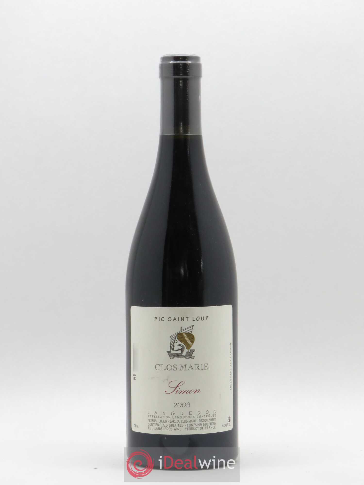 Pic Saint-Loup Clos Marie Cuvée Simon Christophe Peyrus et Françoise Julien 2009 - Lot de 1 bouteille - 0