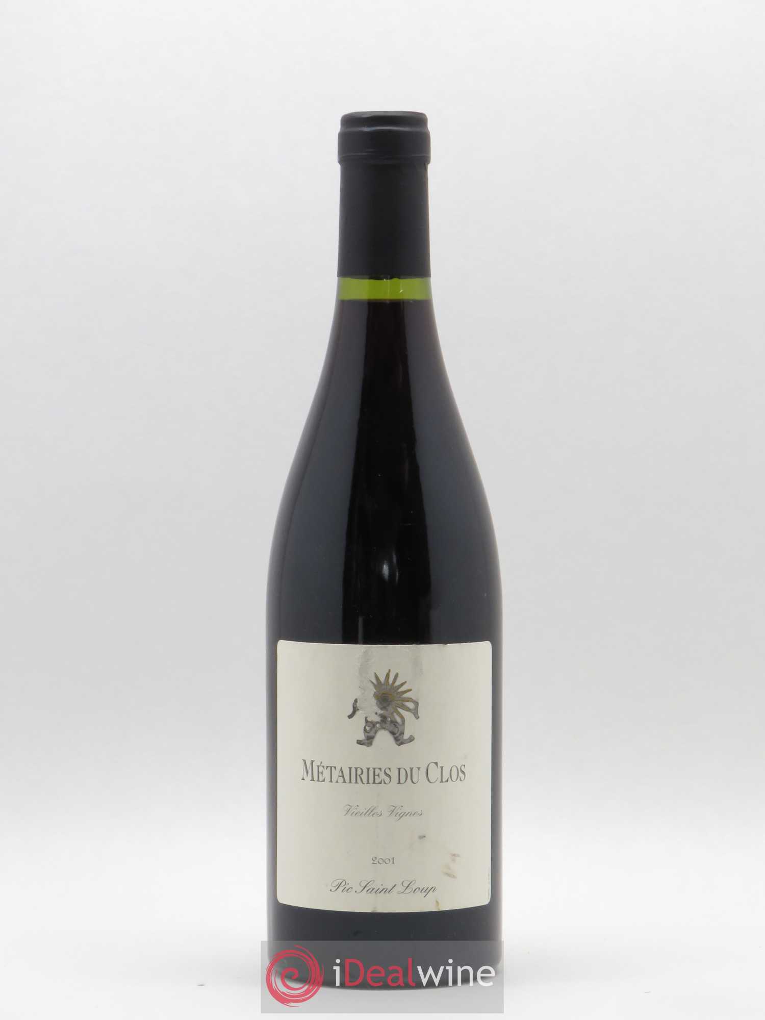 Pic Saint-Loup Les Métairies du Clos Vieilles Vignes Christophe Peyrus et Françoise Julien 2001 - Lot de 1 bouteille - 0