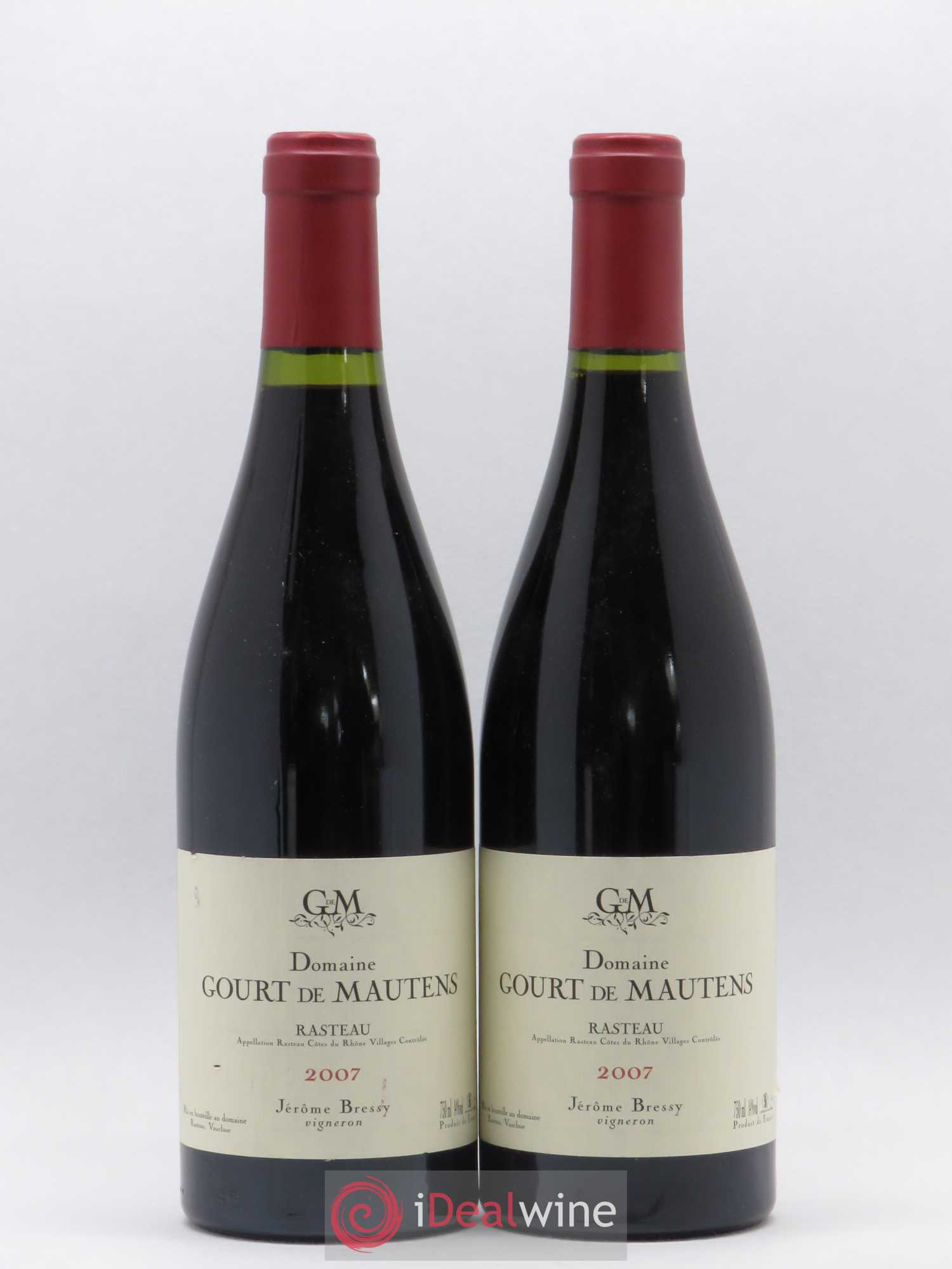 Rasteau Domaine Gourt de Mautens - Jérôme Bressy 2007 - Lot de 2 bouteilles - 0