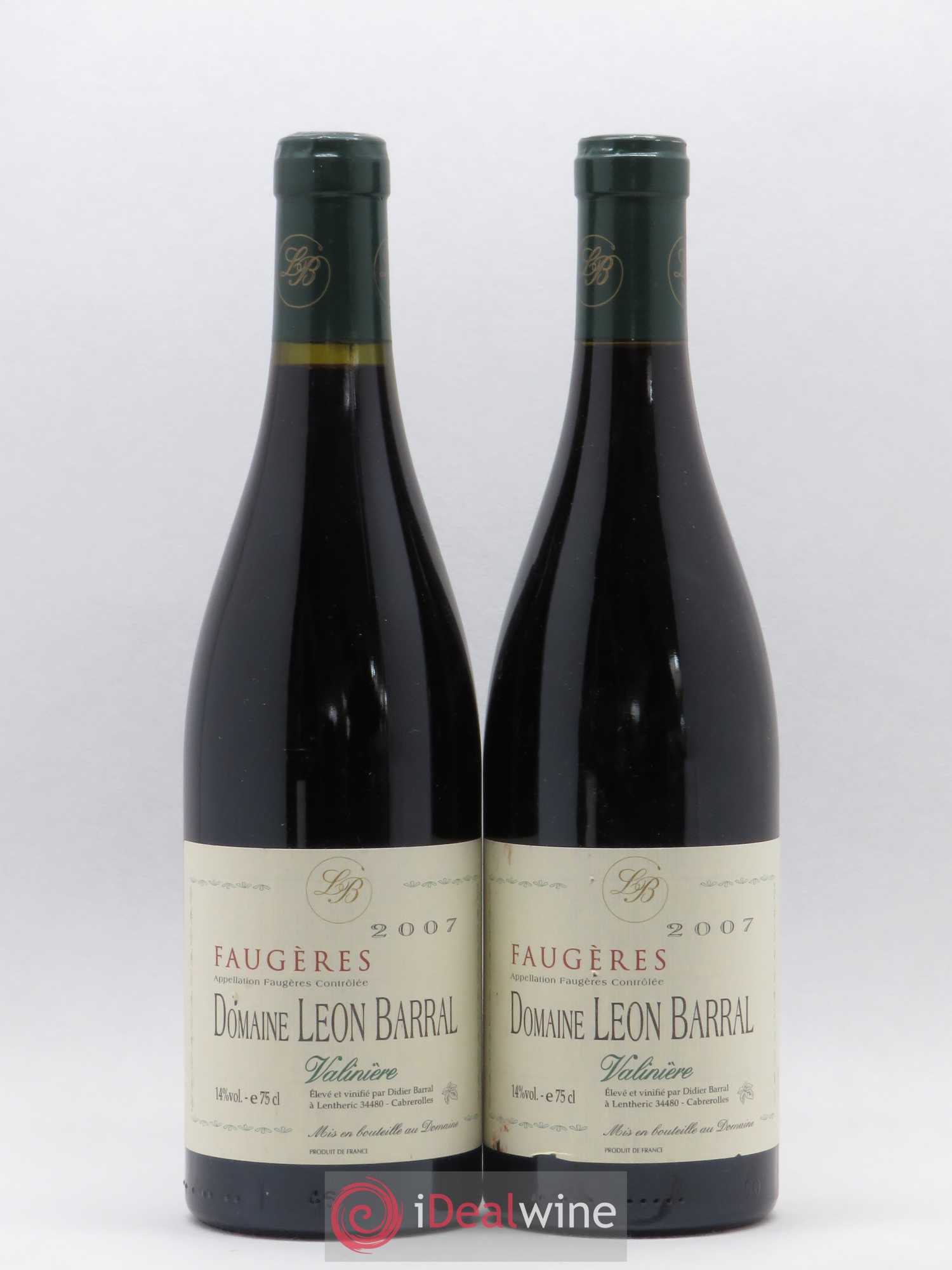 Faugères Valinière Domaine Léon Barral 2007 - Lot de 2 bouteilles - 0