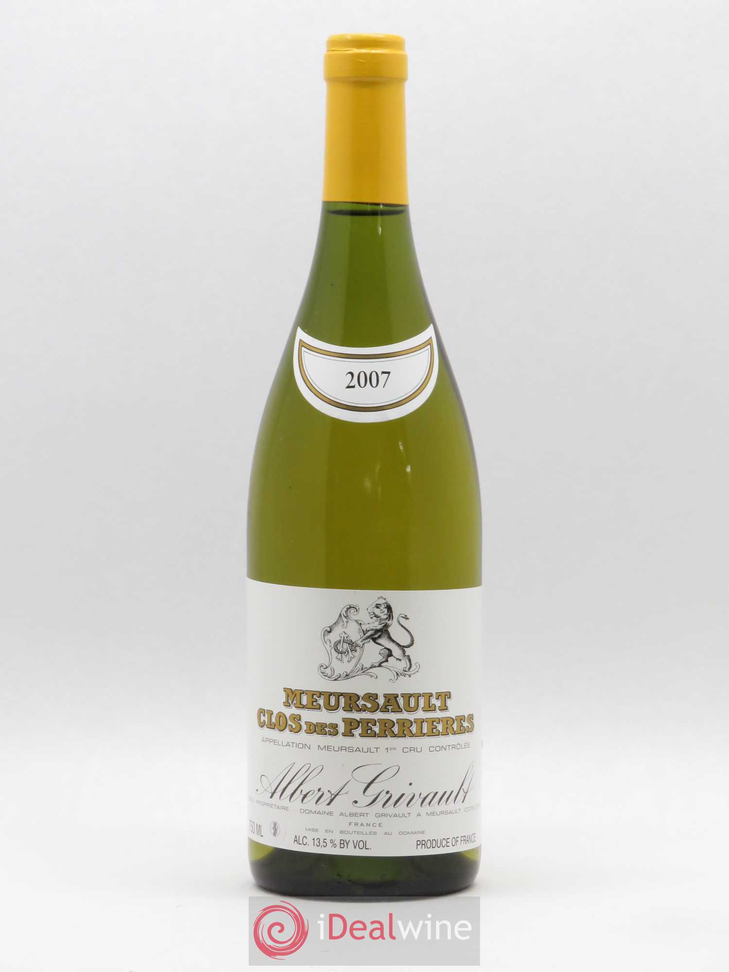 Meursault 1er Cru Clos des Perrières Monopole Albert Grivault 2007 - Lot de 1 bouteille - 0