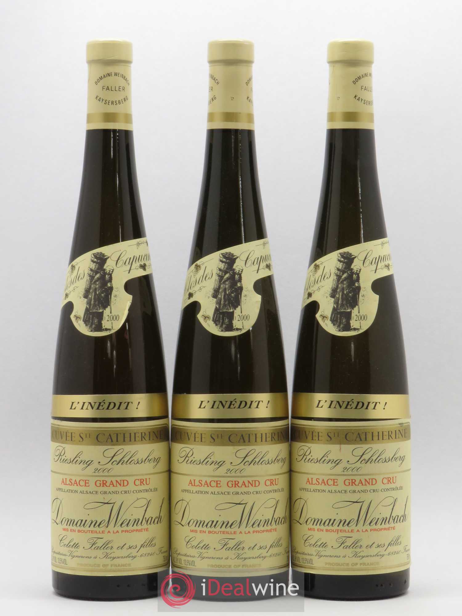 Alsace Riesling Grand Cru Schlossberg Cuvée Sainte Catherine l'Inédit Weinbach (Domaine) 2000 - Lot de 3 bouteilles - 0