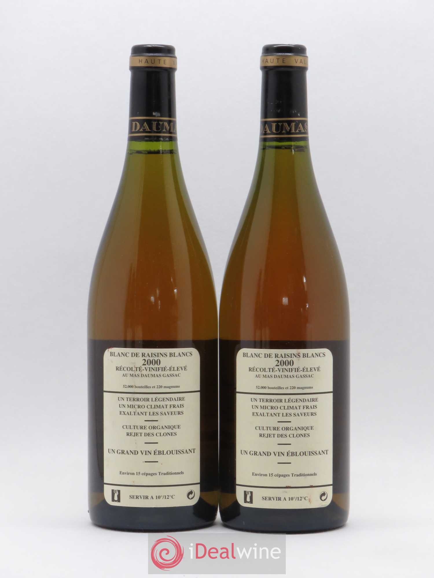 Saint-Guilhem-le-Désert - Cité d'Aniane Mas Daumas Gassac Famille Guibert de La Vaissière 2000 - Lot de 2 bouteilles - 1
