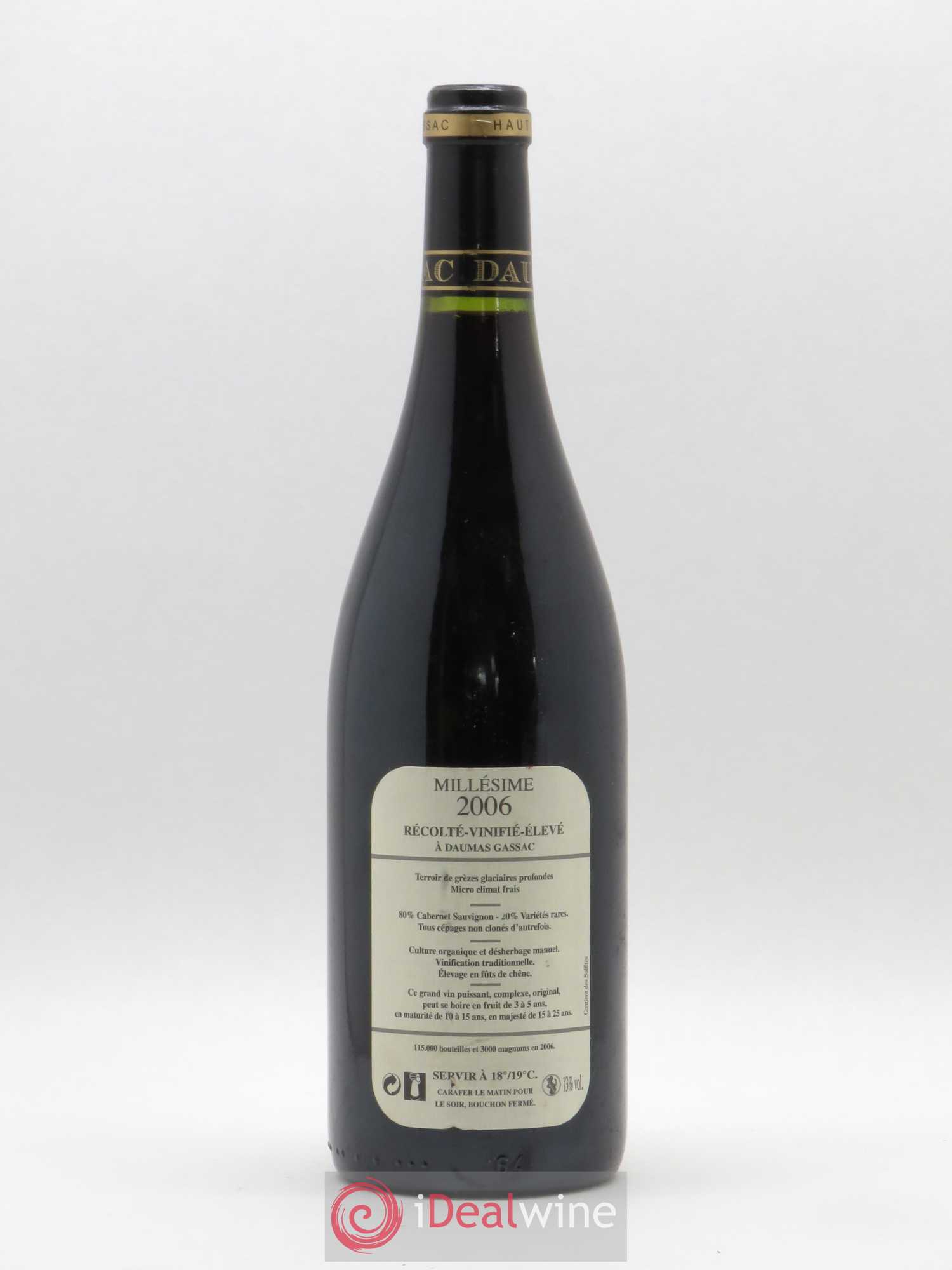 Saint-Guilhem-le-Désert - Cité d'Aniane Mas Daumas Gassac Famille Guibert de La Vaissière 2006 - Lot de 1 bouteille - 1