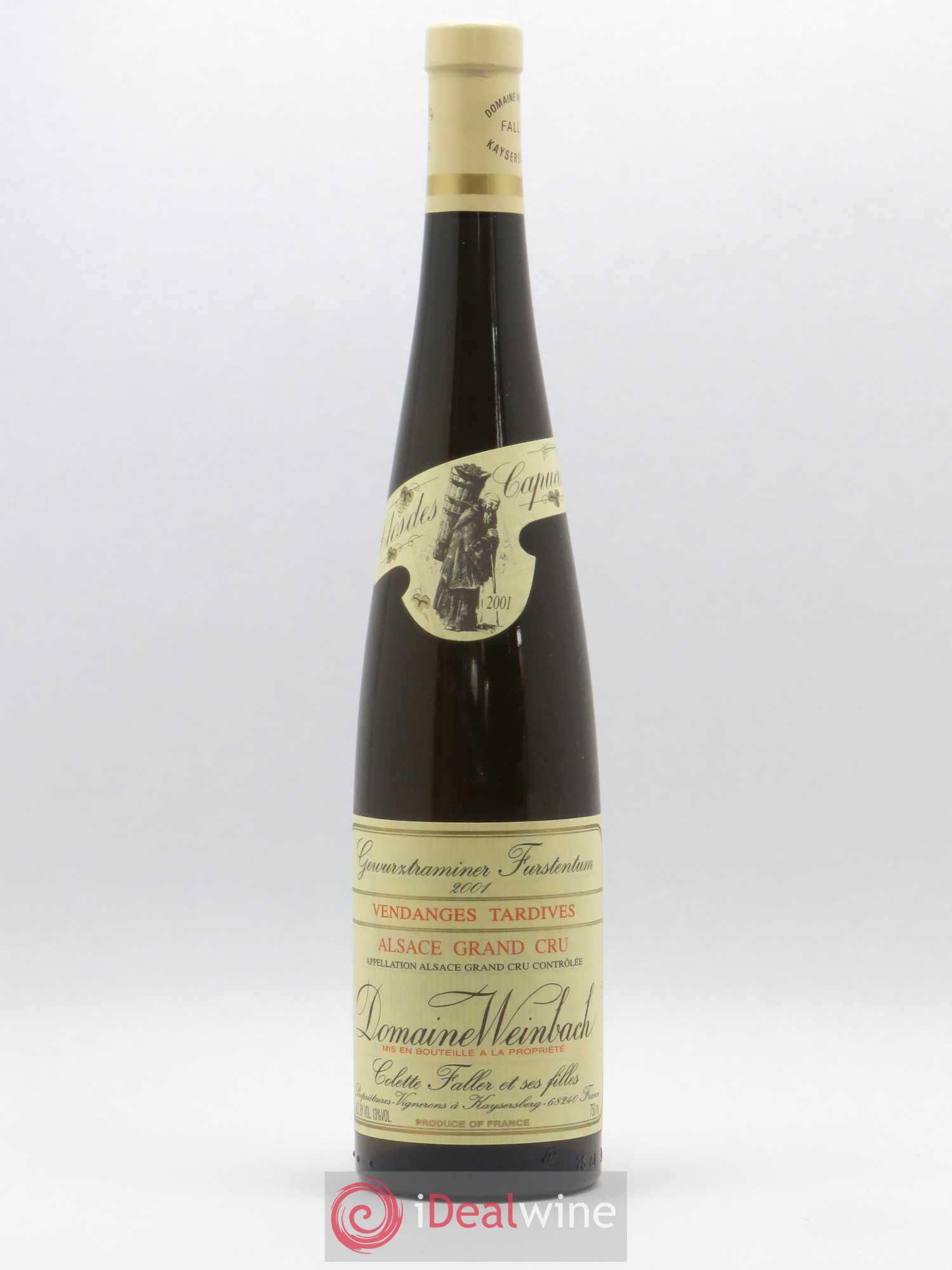 Alsace Gewurztraminer Grand Cru Furstentum Vendanges Tardives Weinbach (Domaine) 2001 - Lotto di 1 bottiglia - 0