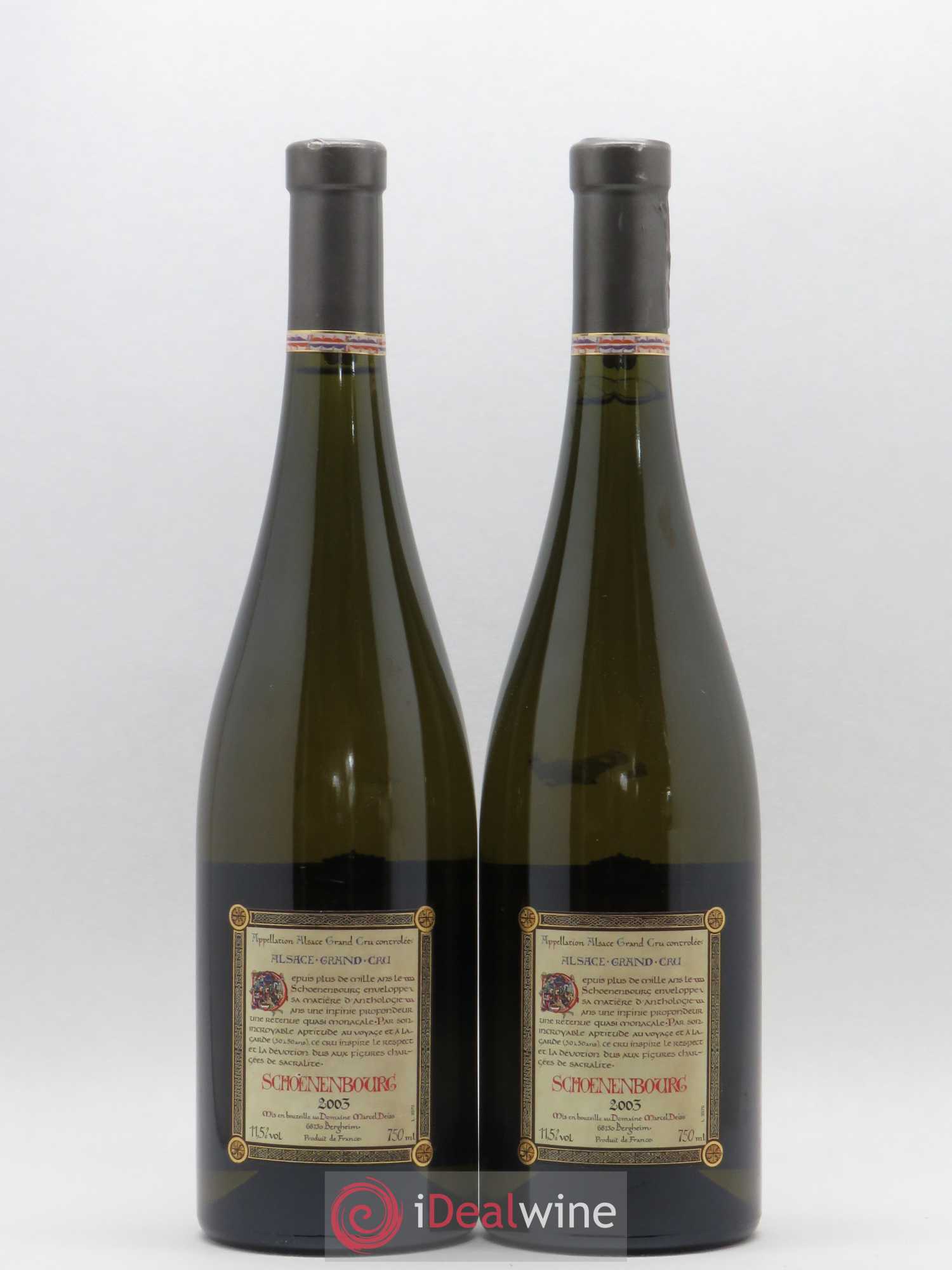 Alsace Grand Cru Schoenenbourg Marcel Deiss (Domaine) 2003 - Lot de 2 bouteilles - 1