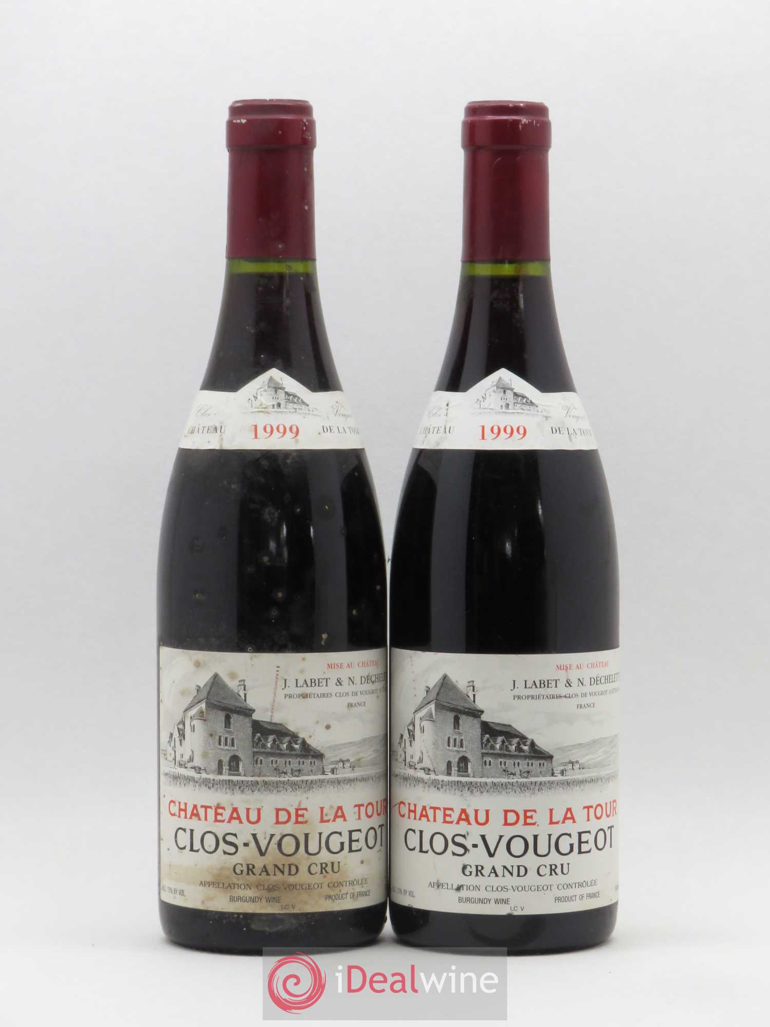 Clos de Vougeot Grand Cru Château de La Tour 1999 - Lot de 2 bouteilles - 0